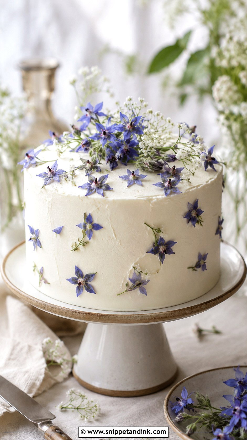 Fresh Edible Flower Wedding Cake - Snippet and Ink - 20 Fresh Flowers on Cakes for Wedding