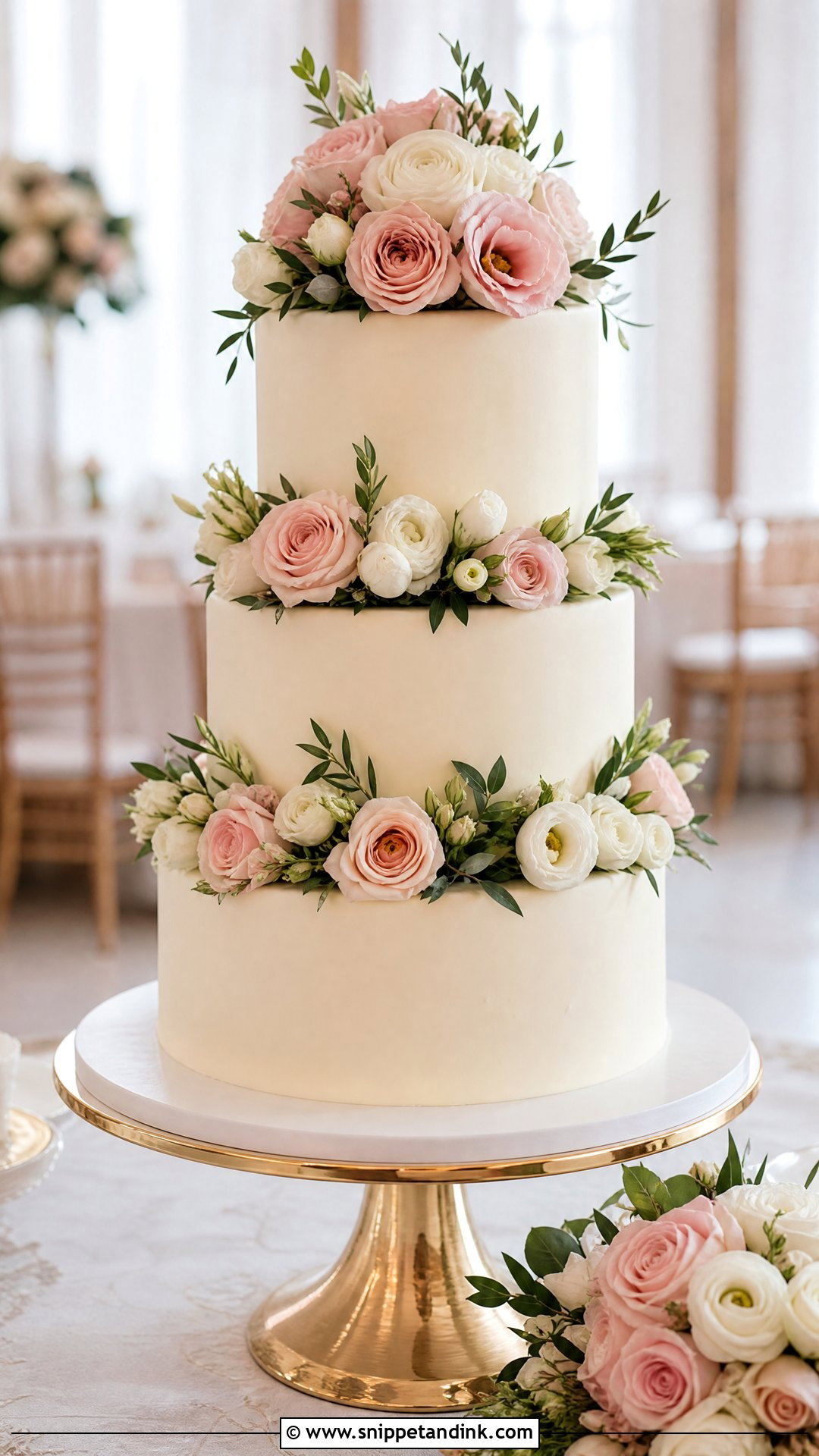 Fresh Flower Wedding Cake - Snippet and Ink - 20 Wedding Cake Flowers Ideas