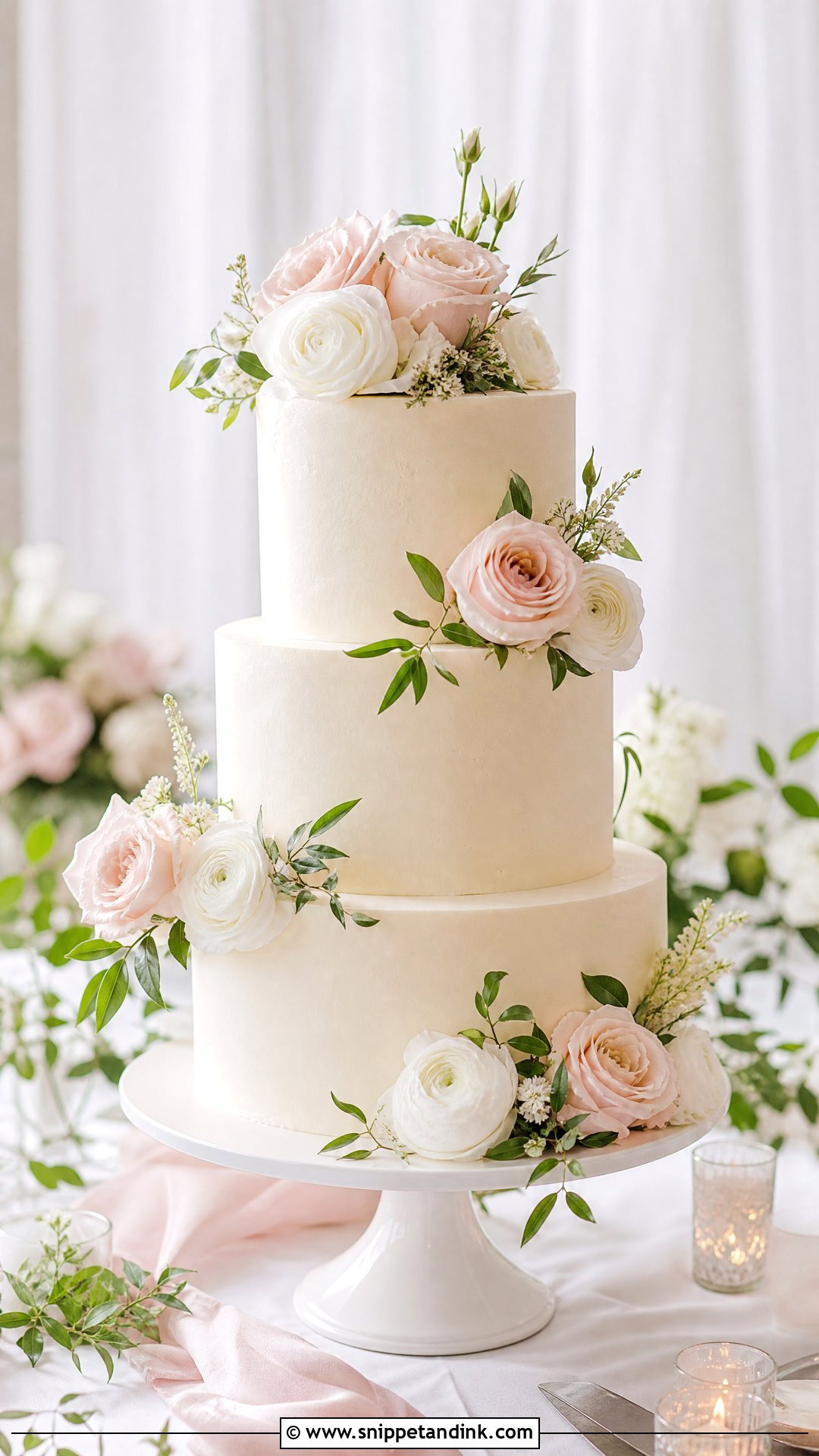 Fresh Flower Wedding Cake - Snippet and Ink - 25 Flower Theme Cake Ideas for Wedding