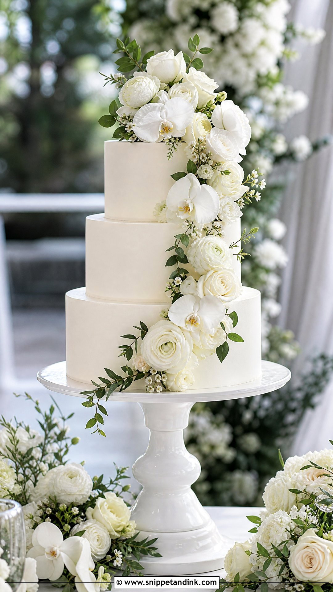 Fresh Flower Wedding Cake - Snippet and Ink - 30 Aesthetic Cake Inspo Ideas for Wedding