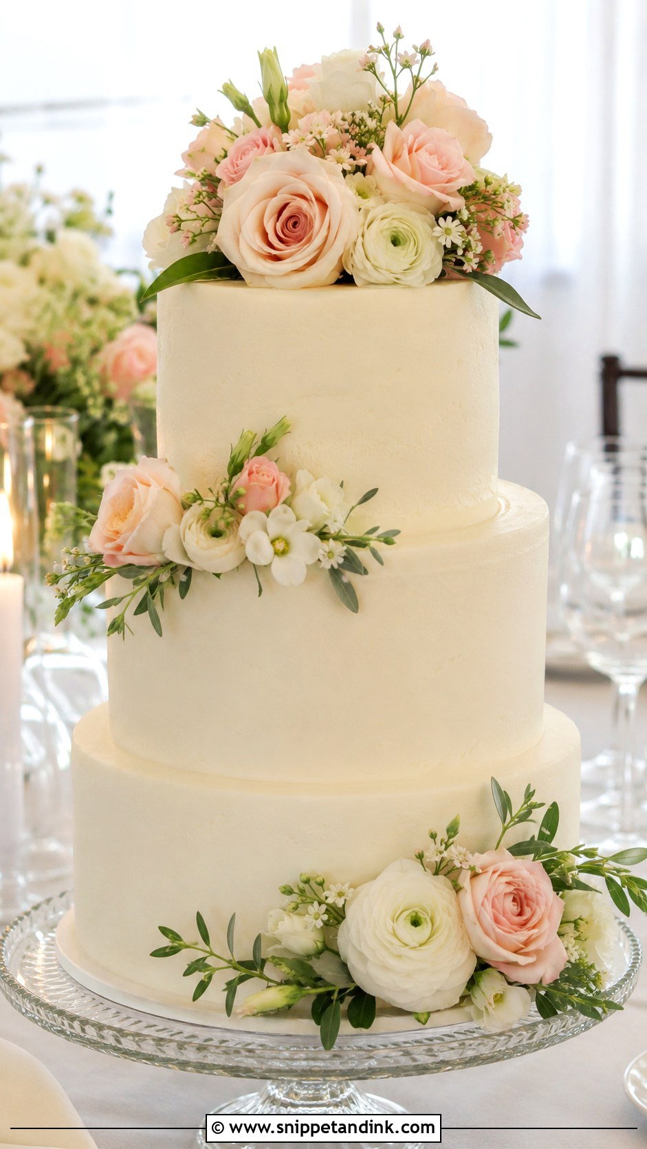 Fresh Flower Wedding Cake - Snippet and Ink - 30 Spring Flowers Wedding Cake Ideas