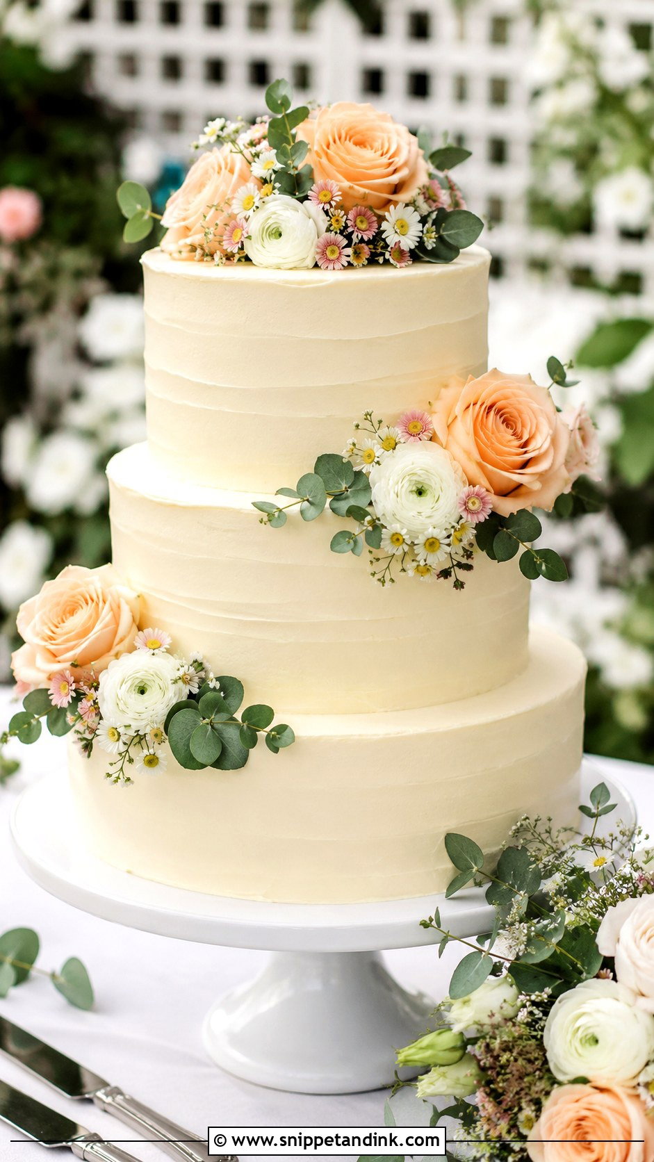 Fresh Flower Wedding Cake - Snippet and Ink - 20 Popular Cake Designs for Wedding