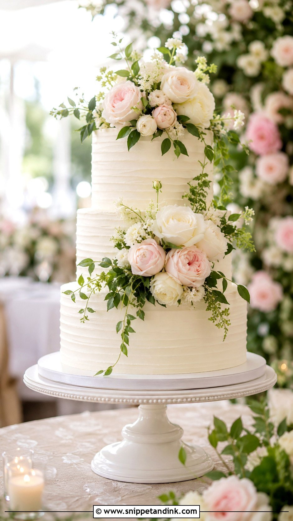 Fresh Flower Wedding Cake - Snippet and Ink - 20 Simple Deco Cake Ideas for Wedding