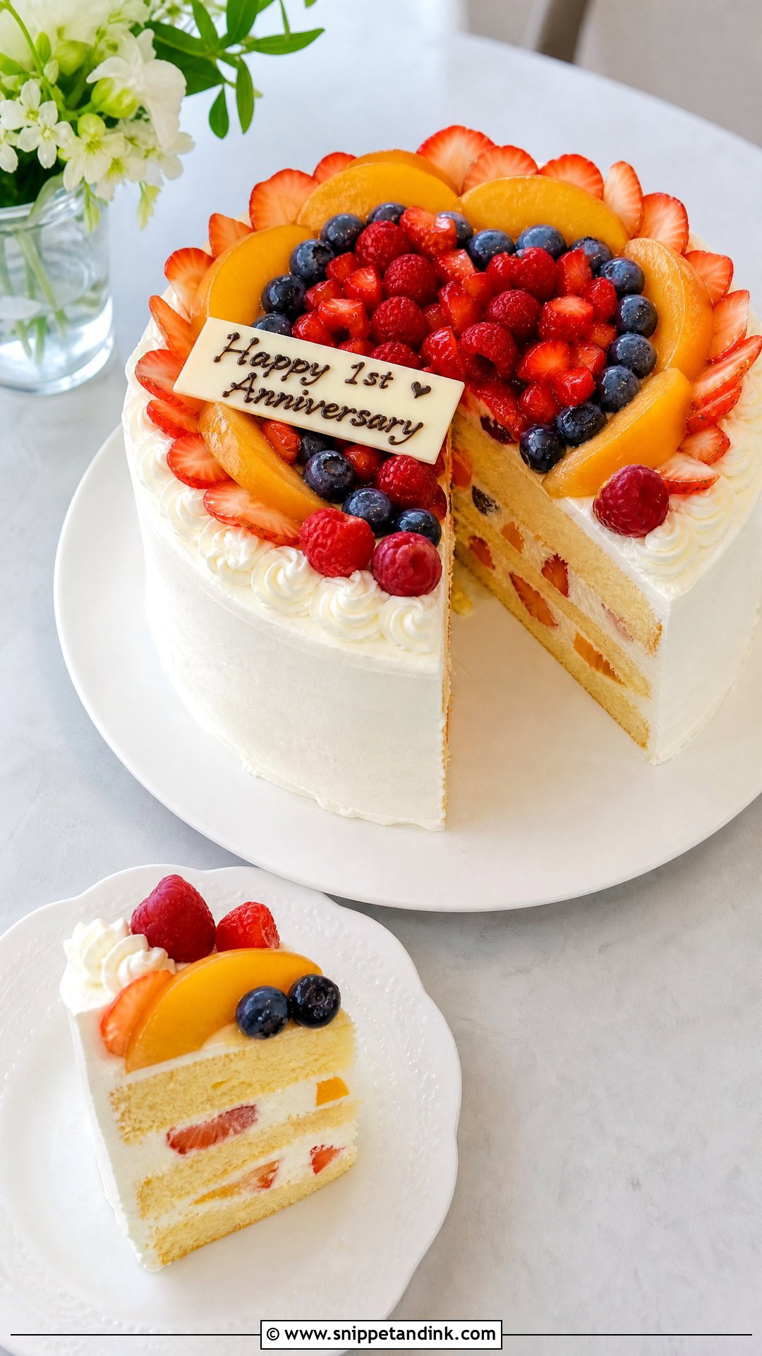 Fresh Fruit Anniversary Cake - Snippet and Ink - 25 Couple 1st Anniversary Cake Ideas