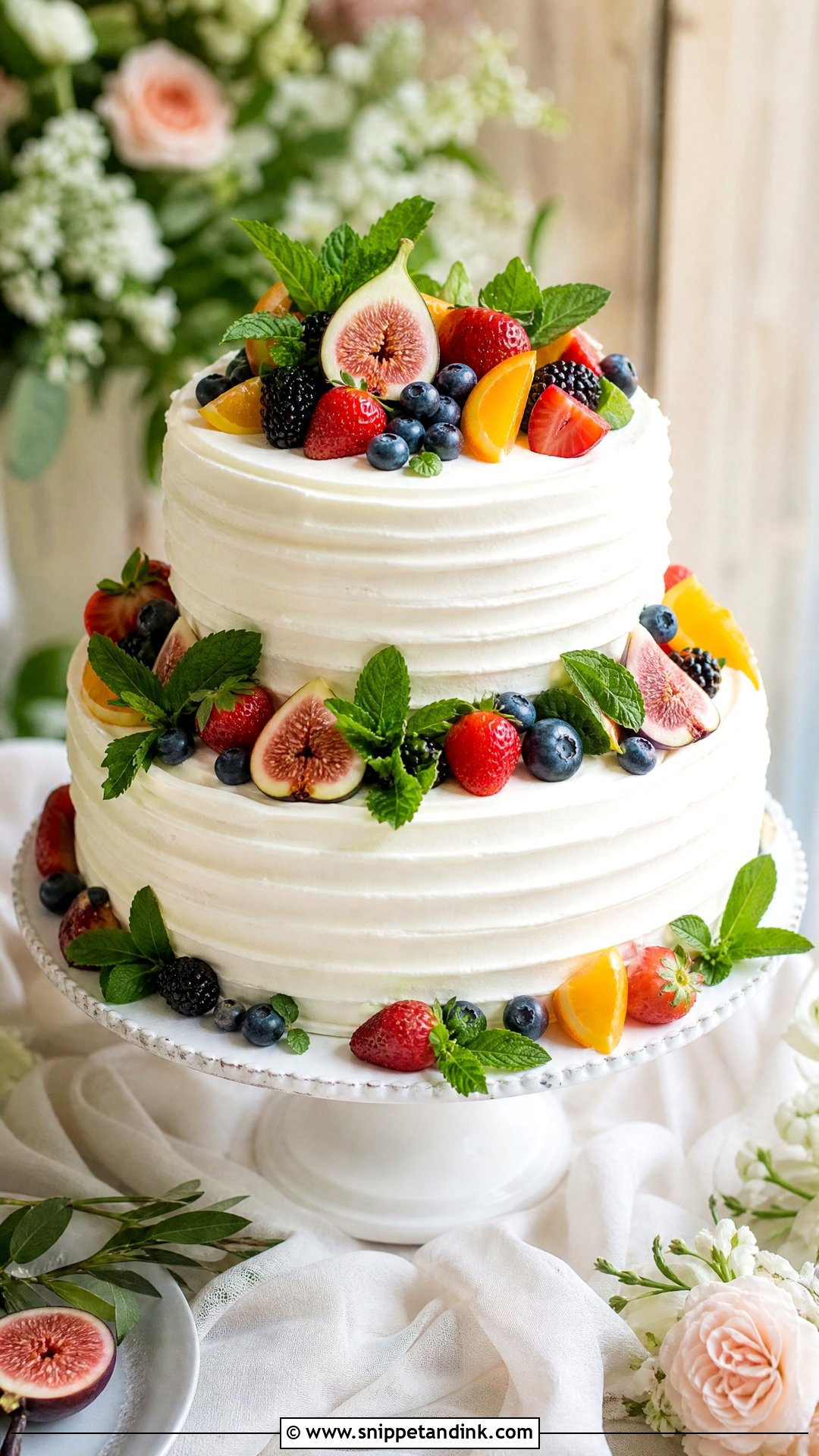 Fresh Fruit Wedding Cake - Snippet and Ink - 20 Simple Wedding Cake Designs