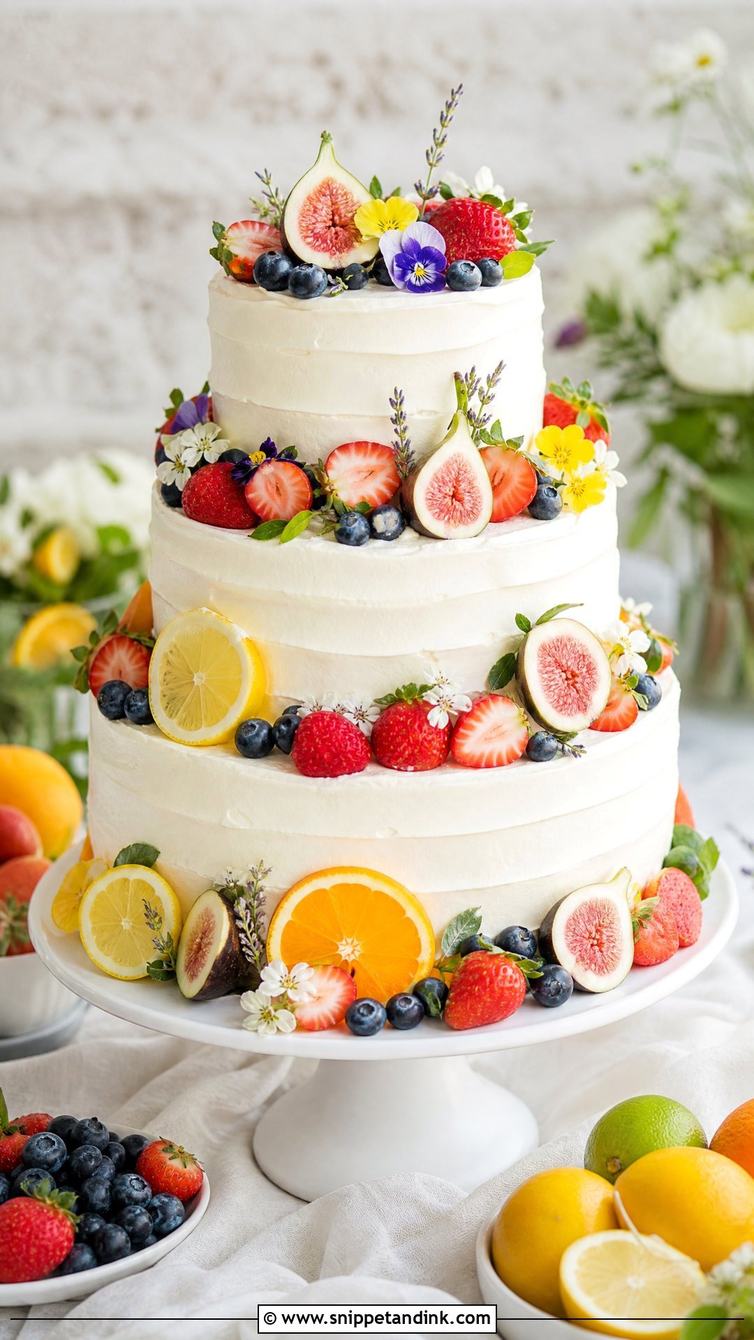 Fresh Fruit Wedding Cake - Snippet and Ink - 30 Celebration Cakes for Wedding