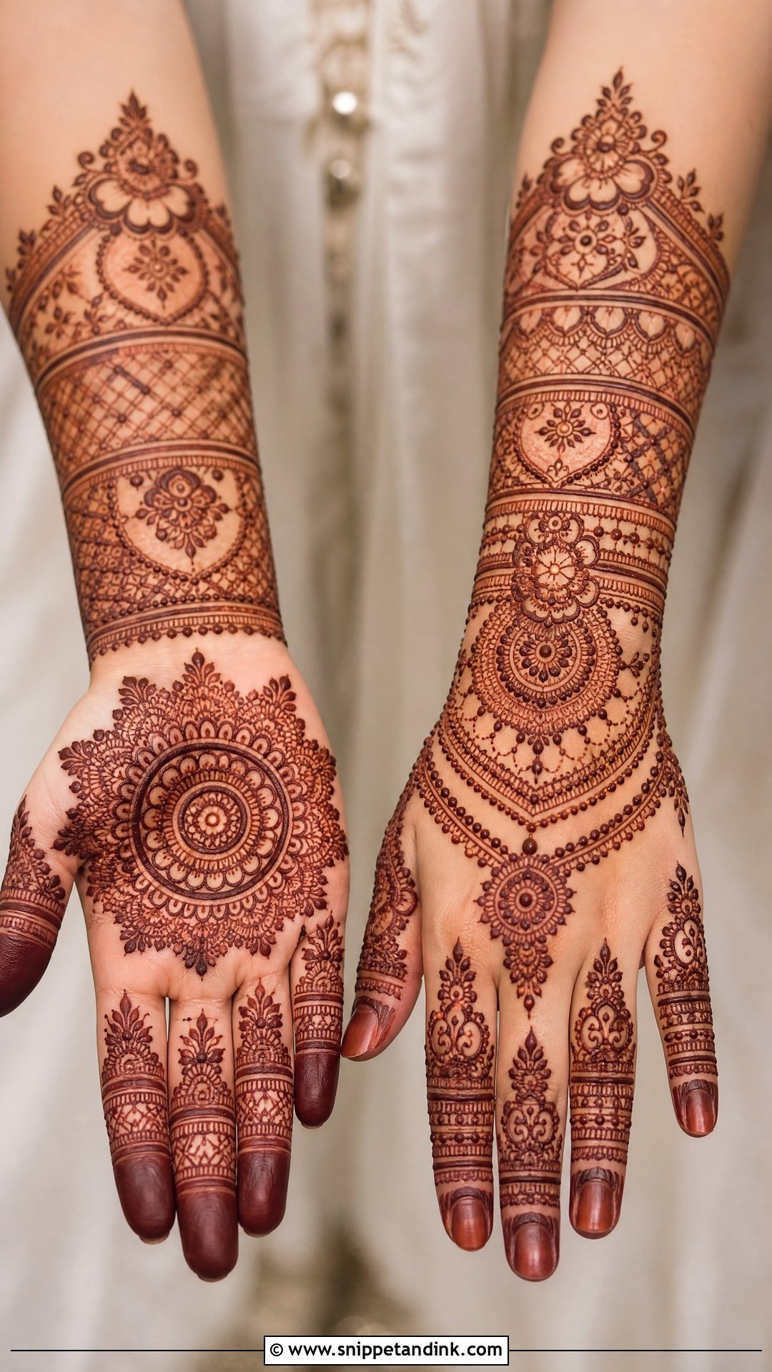Front And Back Full Hand Bridal Mehndi Design - Snippet and Ink - 20 Full Hand Bridal Mehendi Mehndi Design Ideas