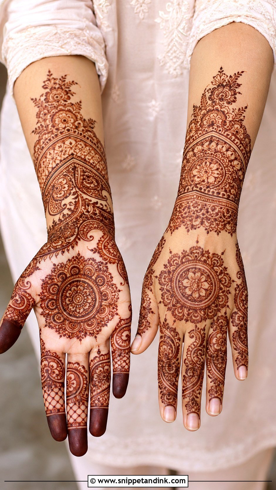 Front And Back Hand Mehndi Design - Snippet and Ink - 35 Hand Mehndi Designs