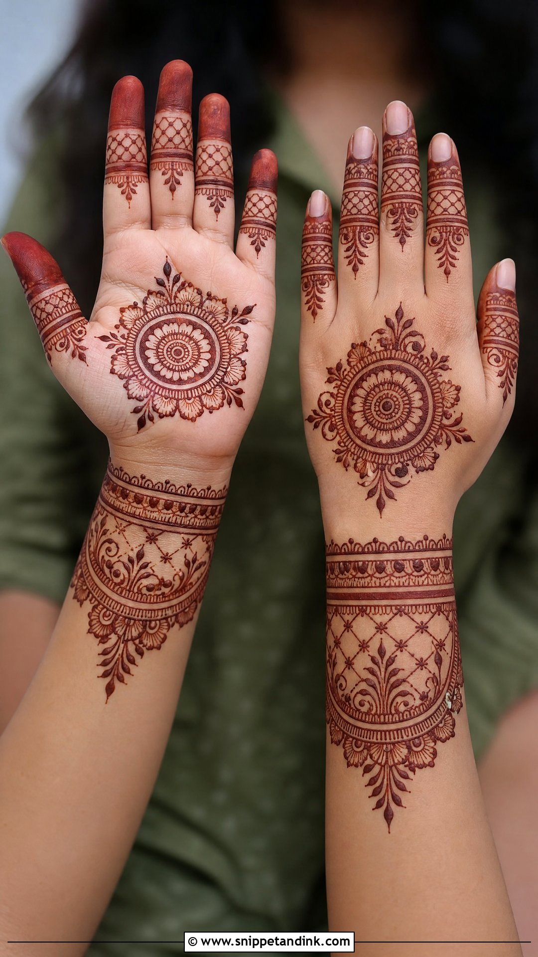 Front And Back Normal Mehndi Design - Snippet and Ink - 30 Normal Mehndi Design Ideas