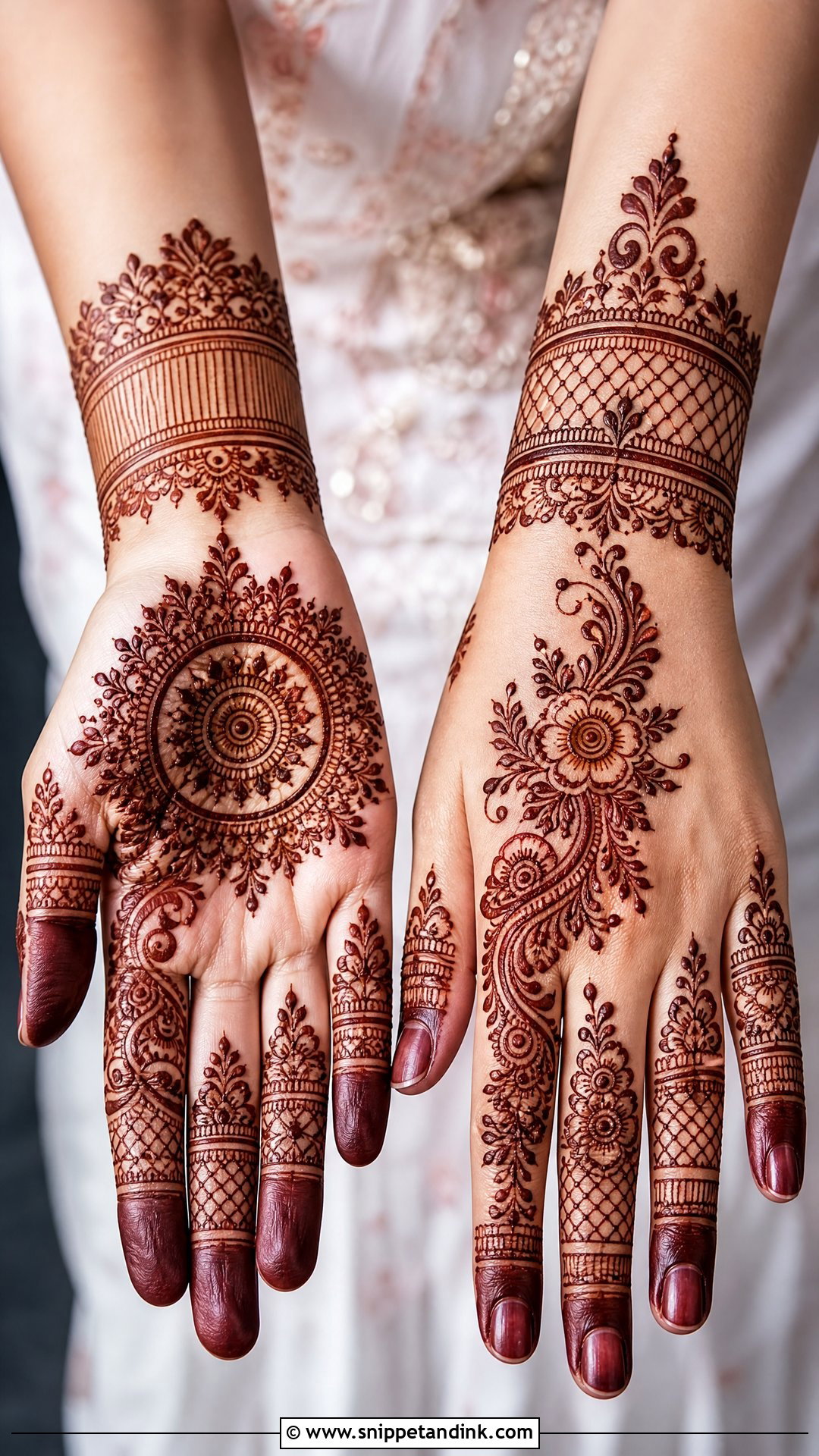 Front And Back Sister Wedding Mehndi Design - Snippet and Ink - 25 Sister Wedding Mehndi Design Ideas