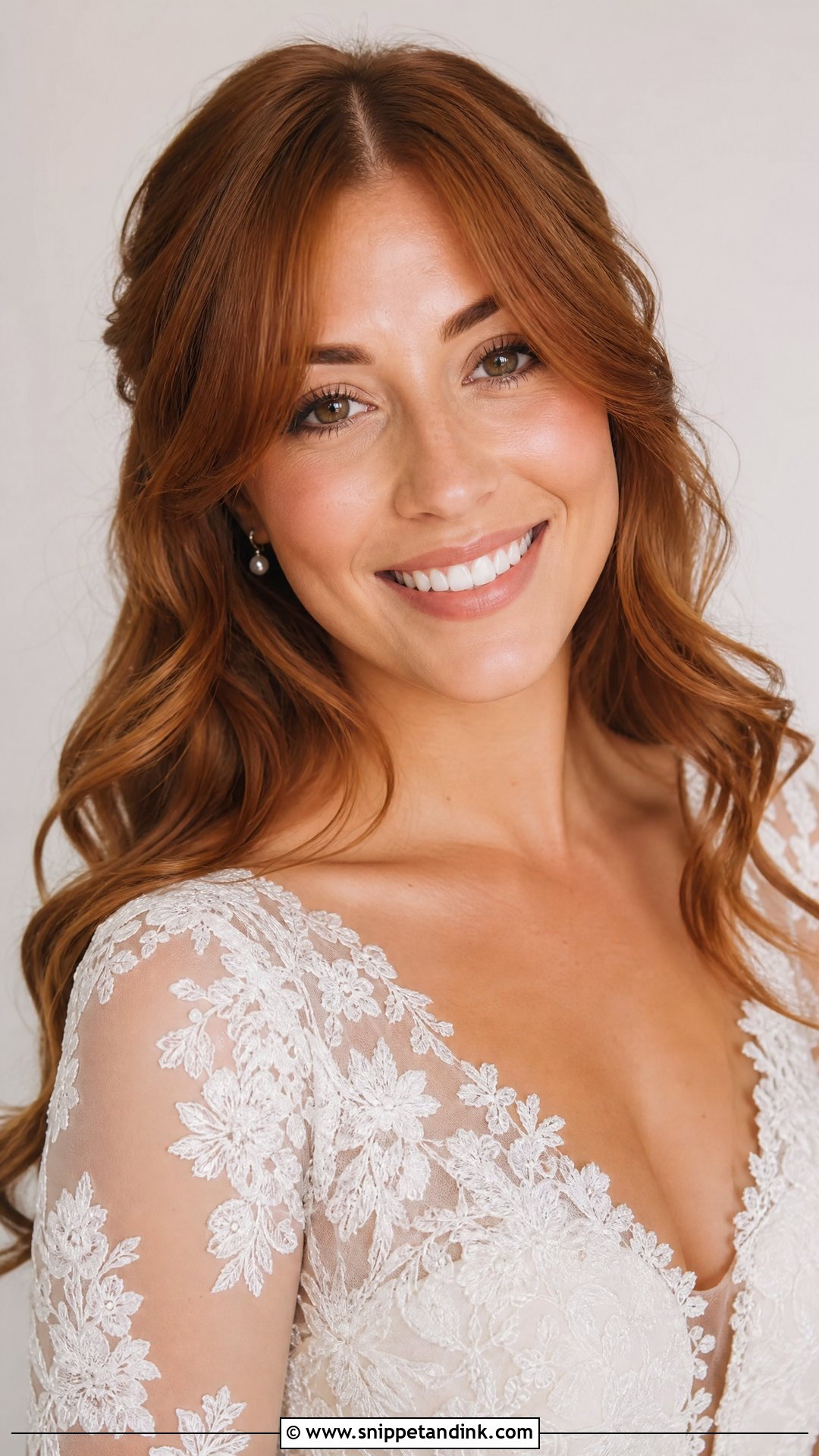 Front Bridal Curtain Bangs - Snippet and Ink - 15 Front Bridal Hair Style Ideas