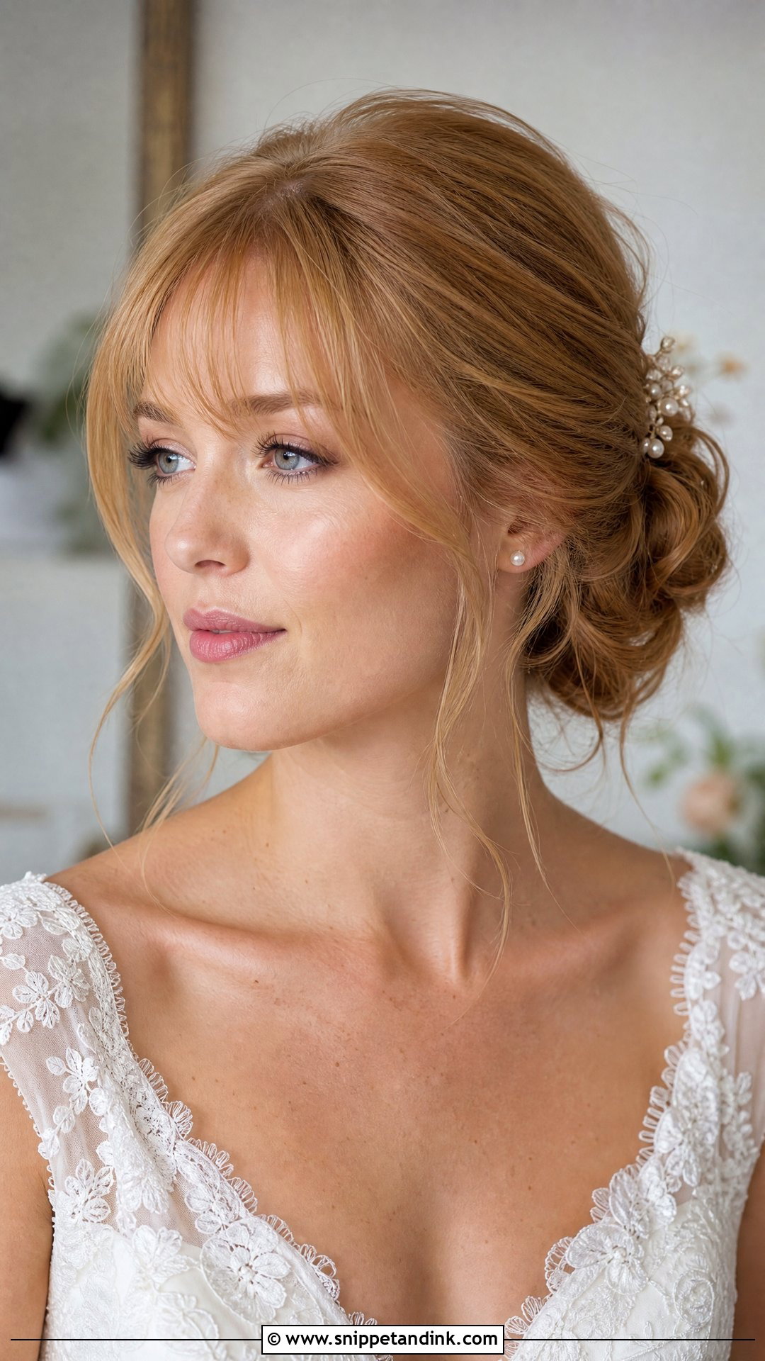 Front Bridal Soft Bangs - Snippet and Ink - 15 Front Bridal Hair Style Ideas