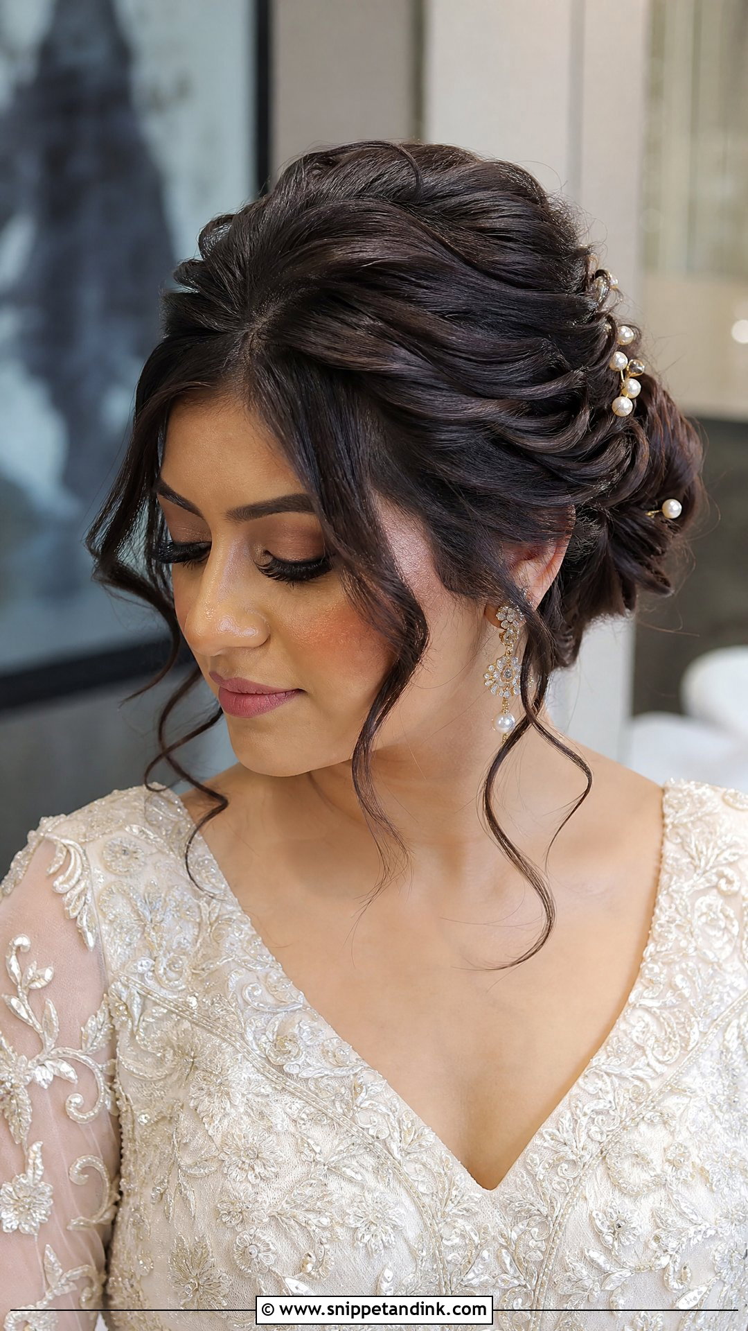 Front Bridal Twisted Updo - Snippet and Ink - 15 Front Bridal Hair Style Ideas