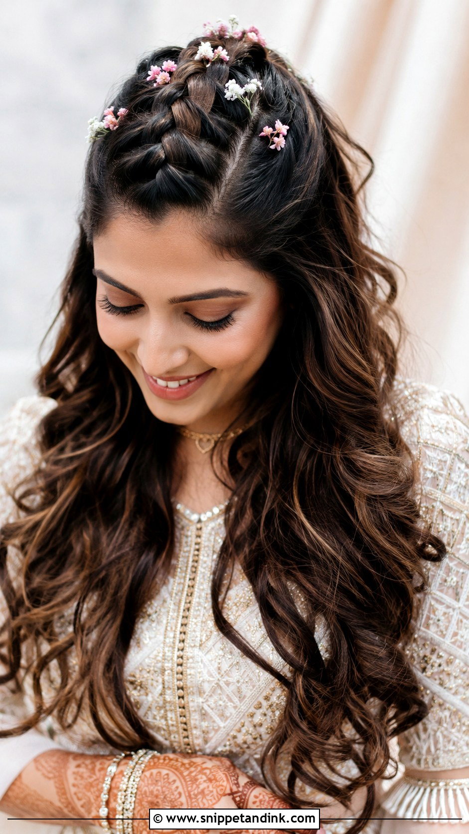 Front Dutch Braid - Snippet and Ink - 30 Indian Wedding Front Hairstyles