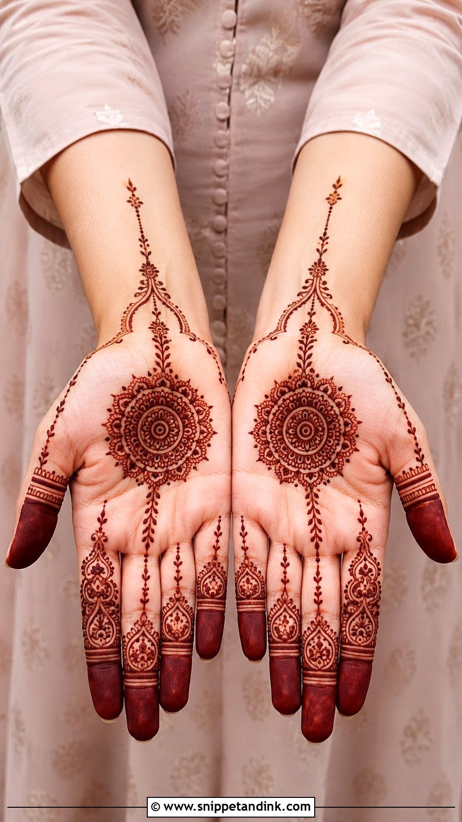 Front Finger Mehndi Design - Snippet and Ink - 35 Unique Fingers Mehndi Designs