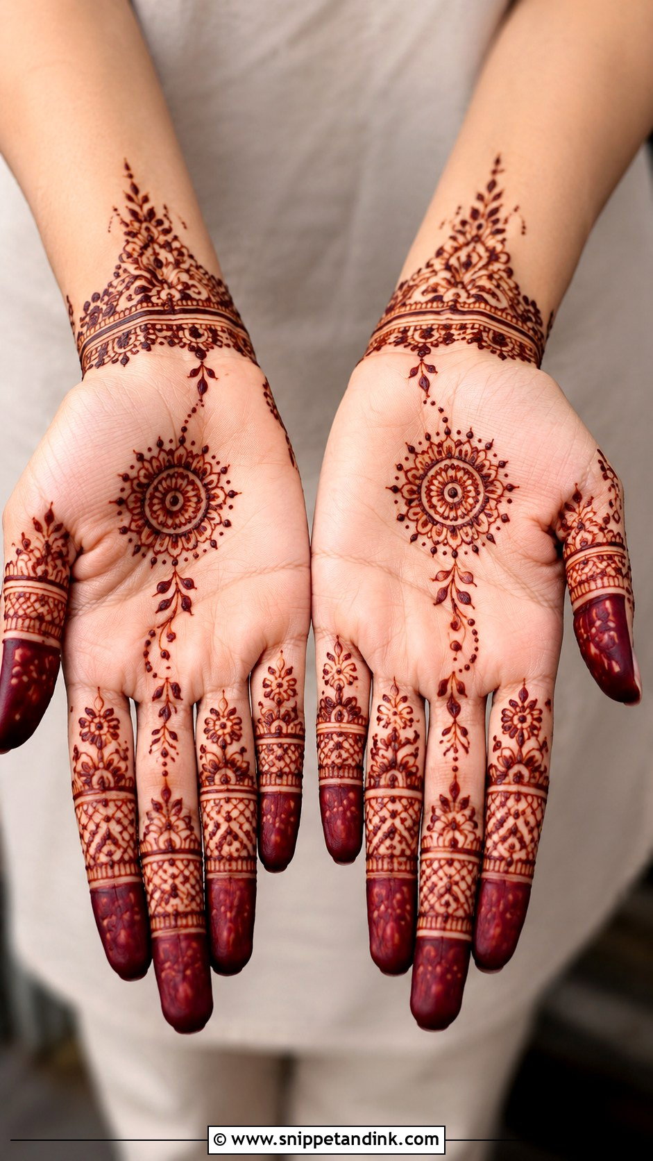 Front Finger Mehndi Design - Snippet and Ink - 35 Finger Mehndi Design Ideas