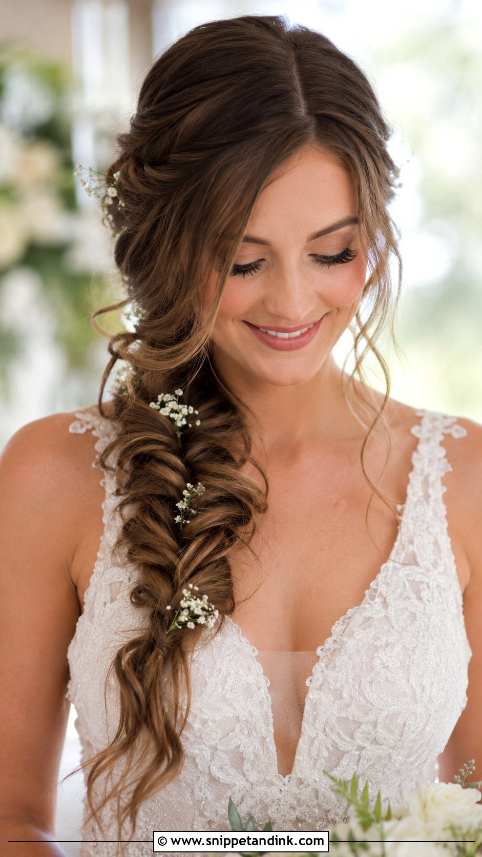 Front Fishtail Braid for Wedding - Snippet and Ink - 30 Front Hair Styles for Wedding