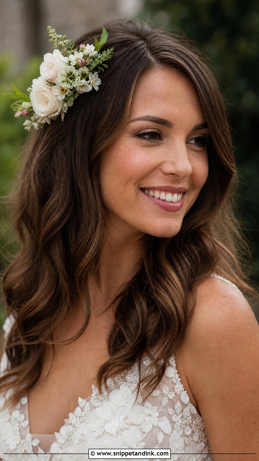 Front Flower Accent for Wedding - Snippet and Ink - 25 Front Hairstyle for Wedding Ideas