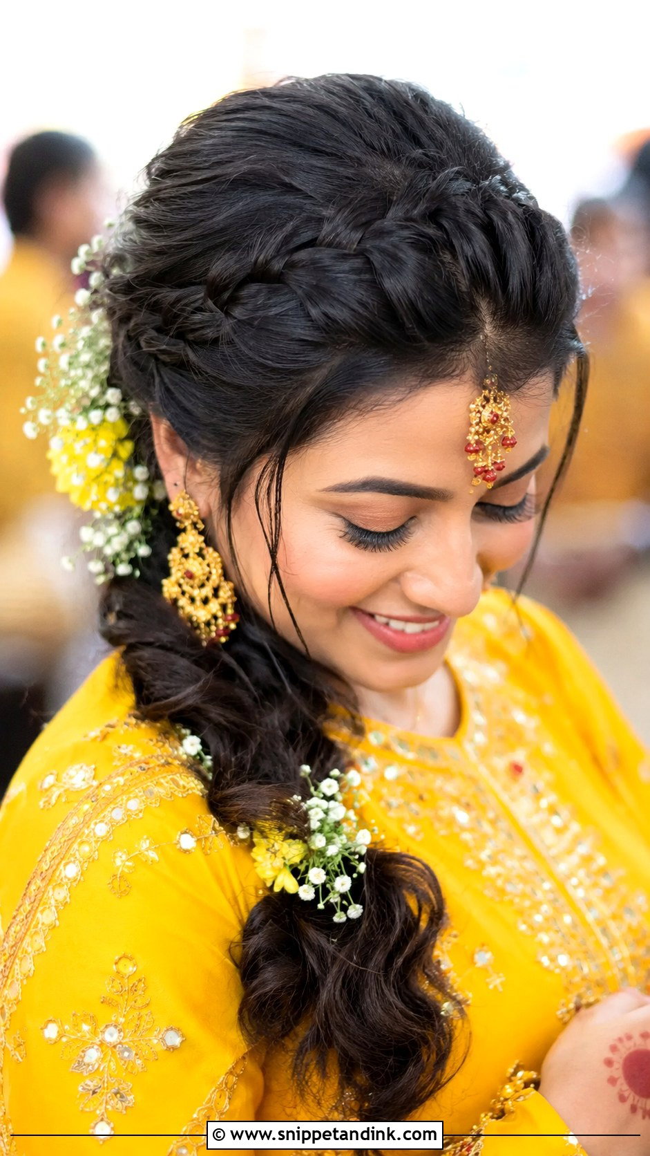 Front French Braid Ponytail - Snippet and Ink - 30 Indian Wedding Pony Hairstyles