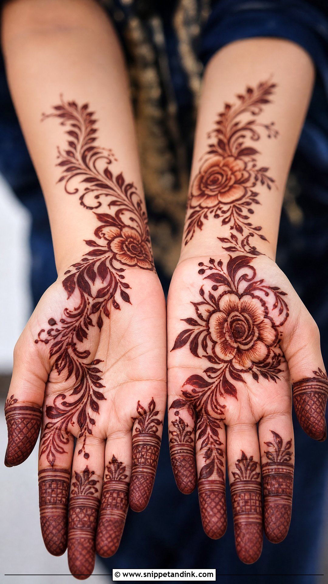 Front Full Hand Arabic Mehndi Design - Snippet and Ink - 30 Latest Front Full Hand Mehndi Designs