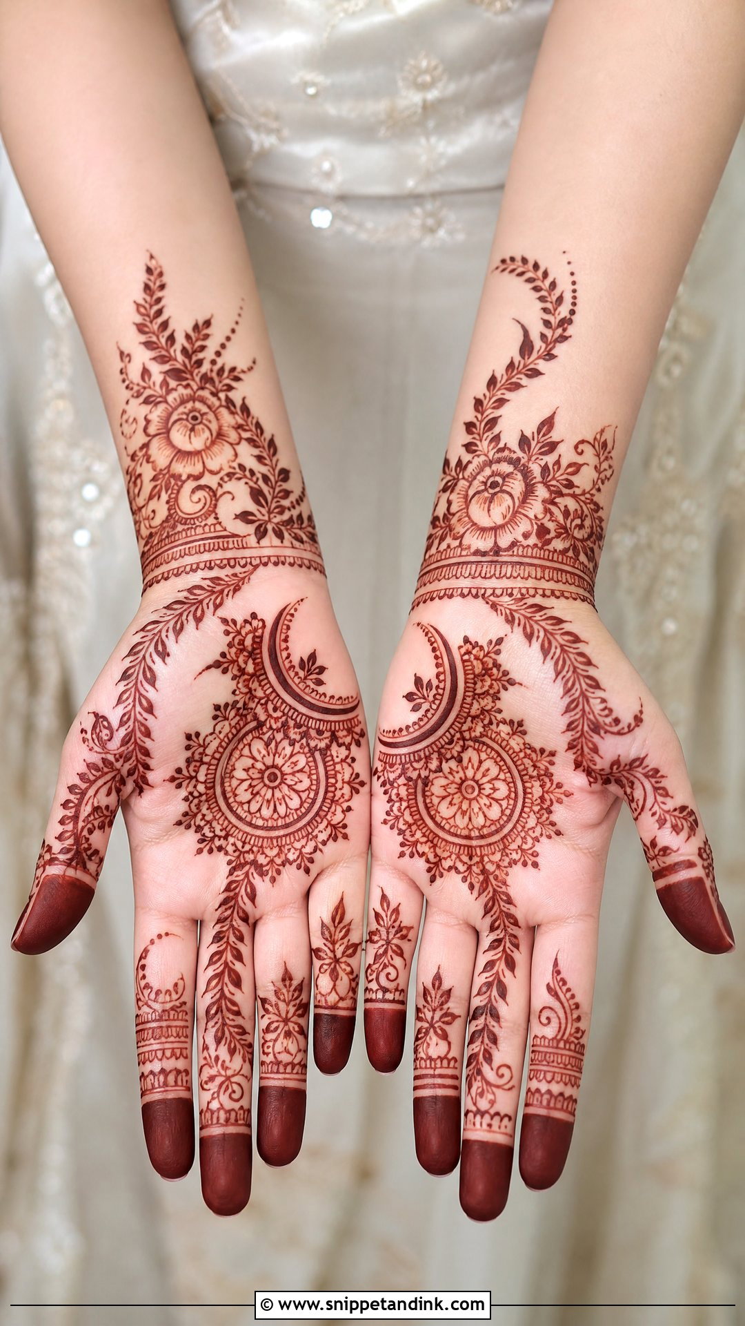 Front Full Hand Eid Mehndi Design - Snippet and Ink - 30 Latest Front Full Hand Mehndi Designs