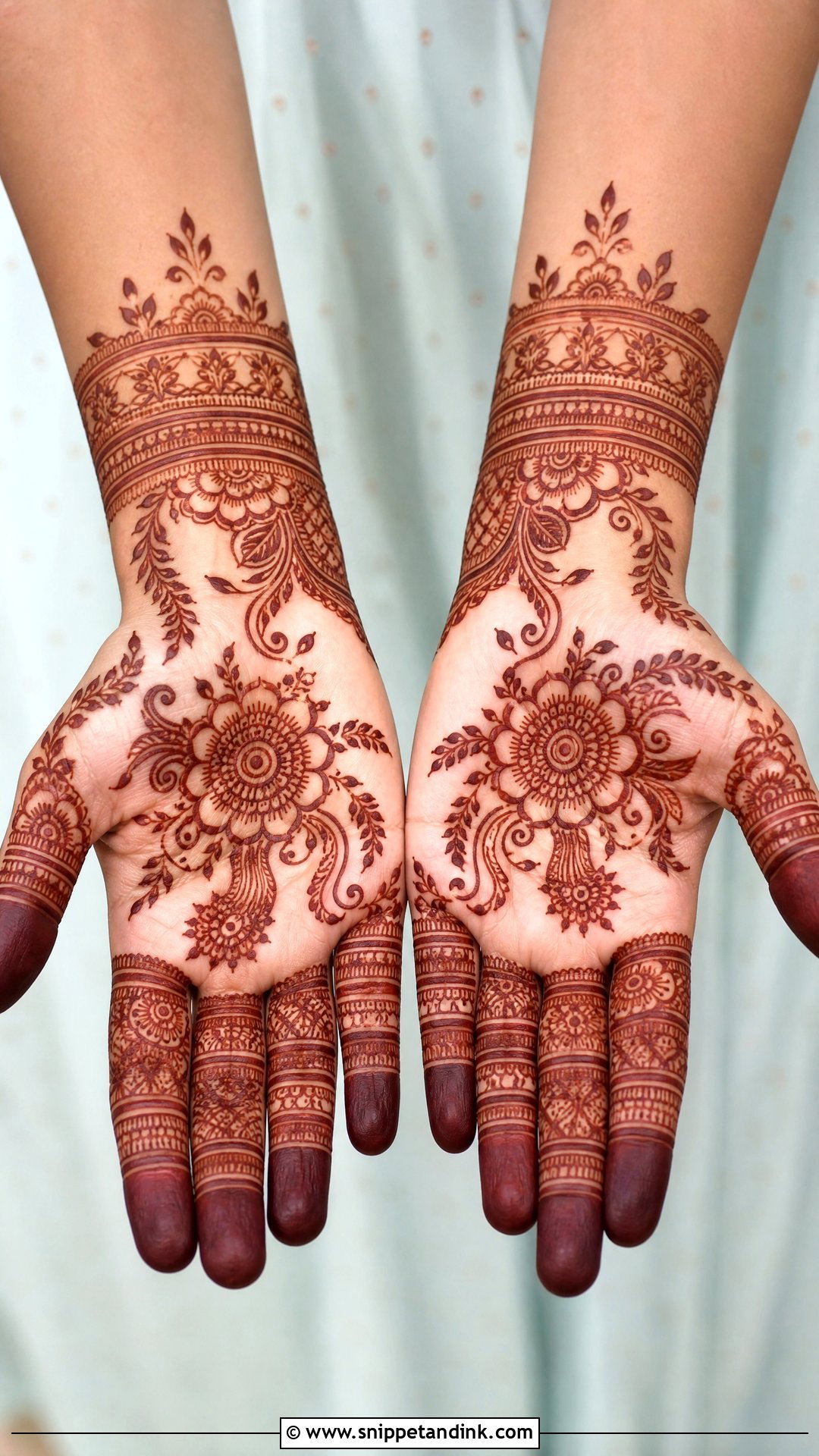 Front Full Hand Finger Mehndi Design - Snippet and Ink - 30 Latest Front Full Hand Mehndi Designs