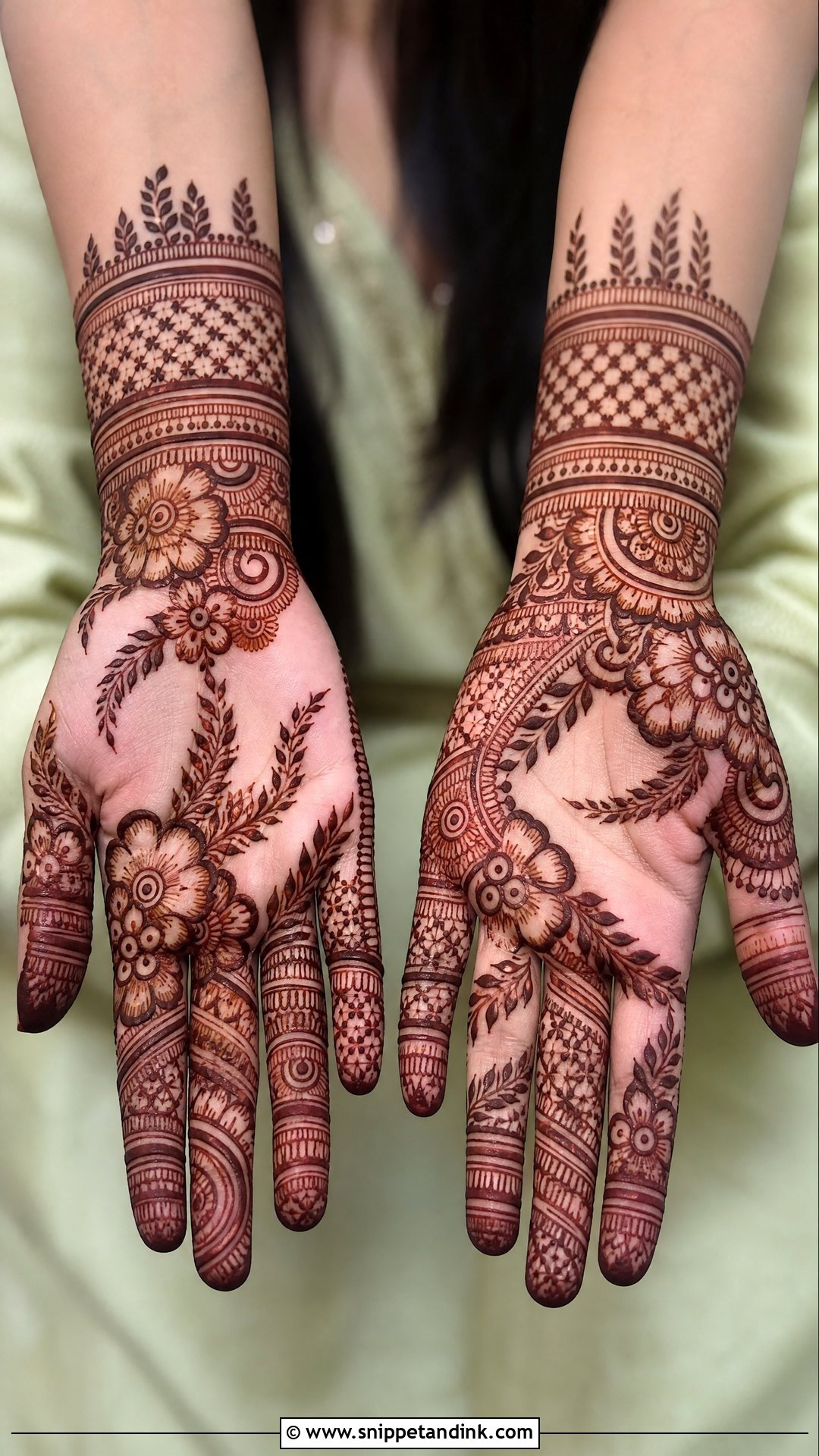 Front Full Hand Modern Mehndi Design - Snippet and Ink - 30 Latest Front Full Hand Mehndi Designs