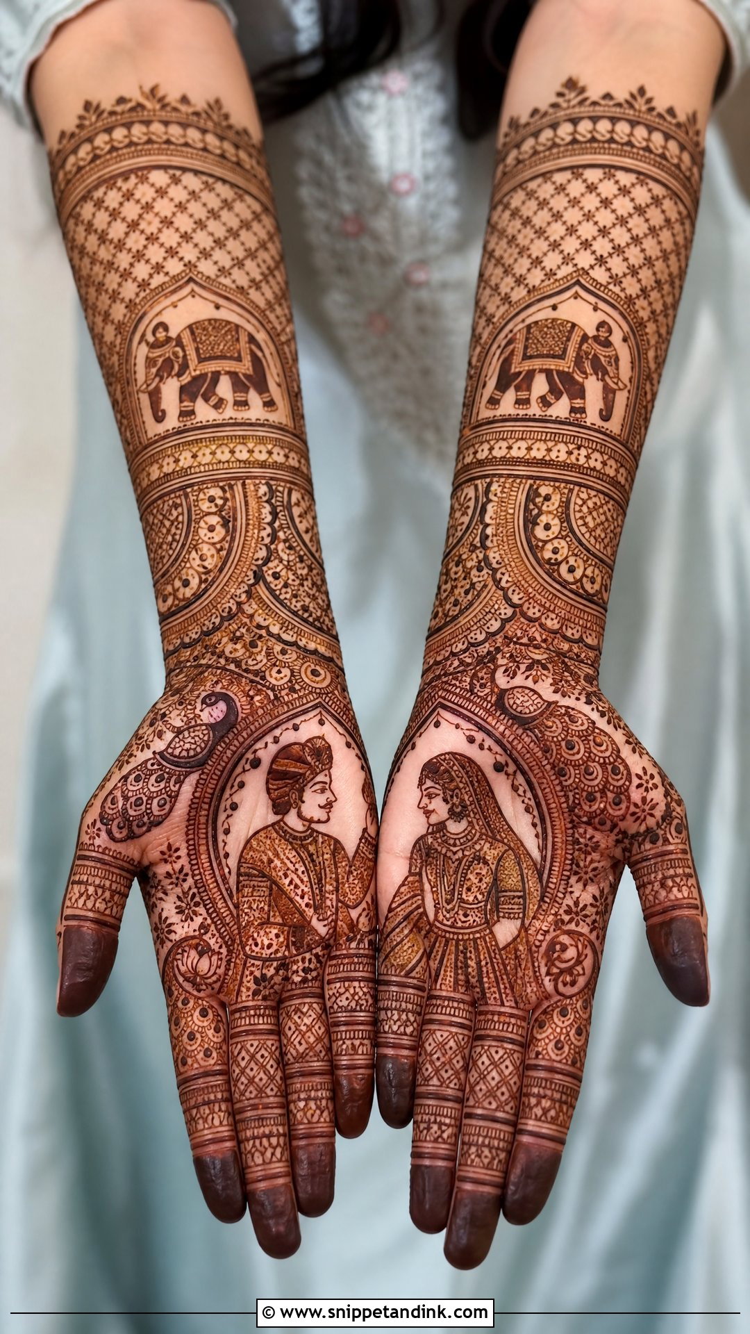Front Full Hand Rajasthani Mehndi Design - Snippet and Ink - 30 Latest Front Full Hand Mehndi Designs