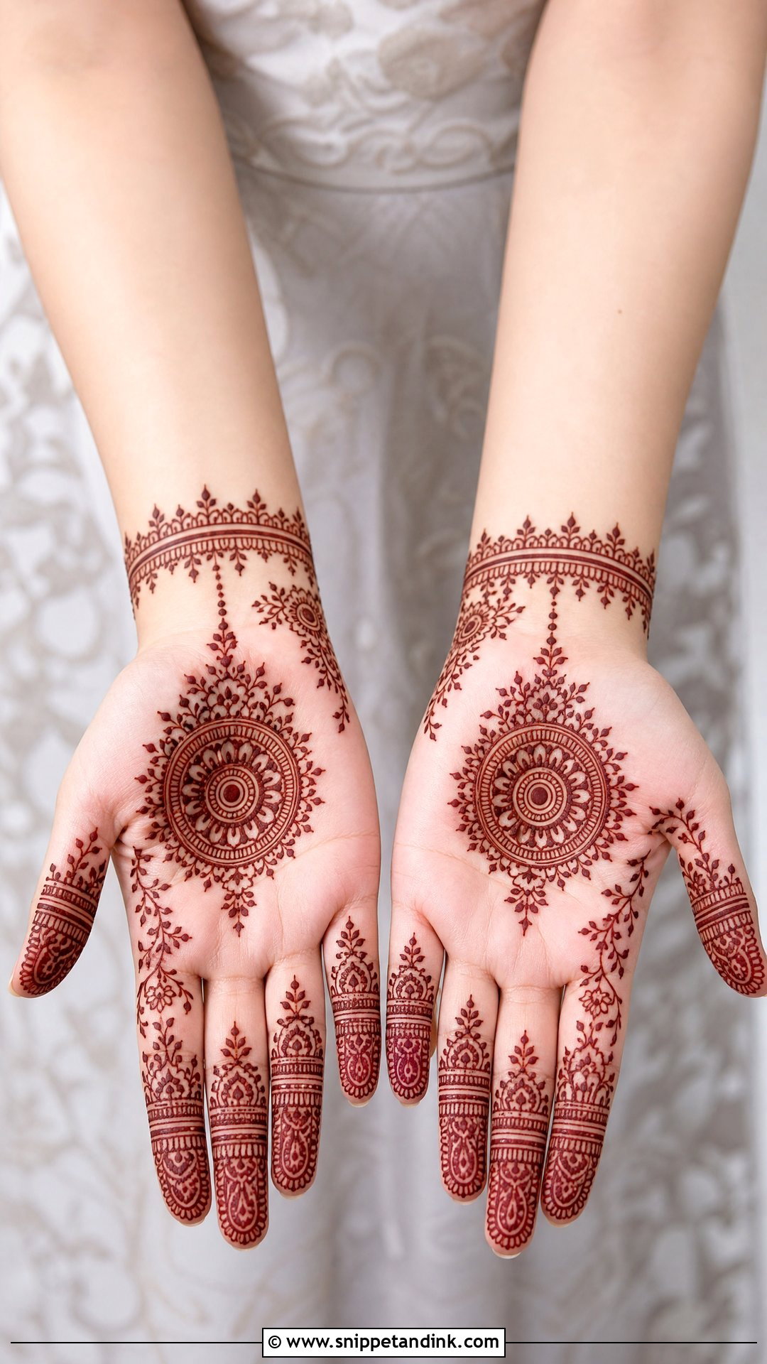 Front Full Hand Simple Mehndi Design - Snippet and Ink - 30 Latest Front Full Hand Mehndi Designs