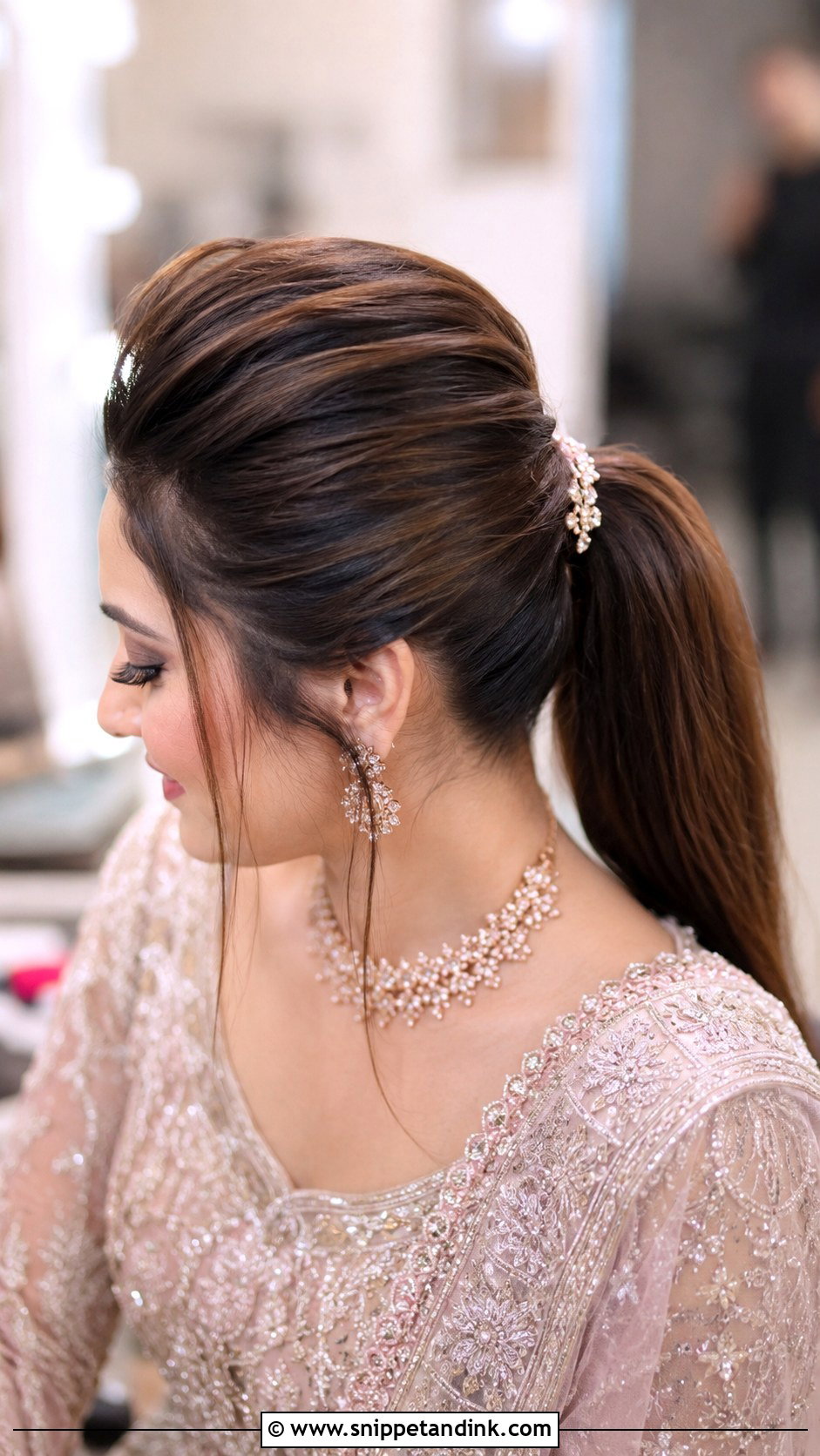 Front Hair Puff With Ponytail - Snippet and Ink - 30 Front Hair Styles for Wedding