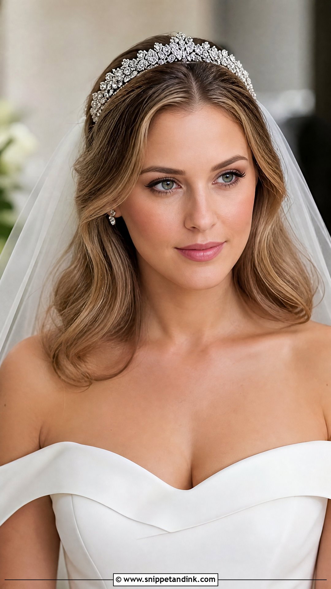 Front Hair With Bridal Tiara - Snippet and Ink - 30 Front Hair Styles for Wedding