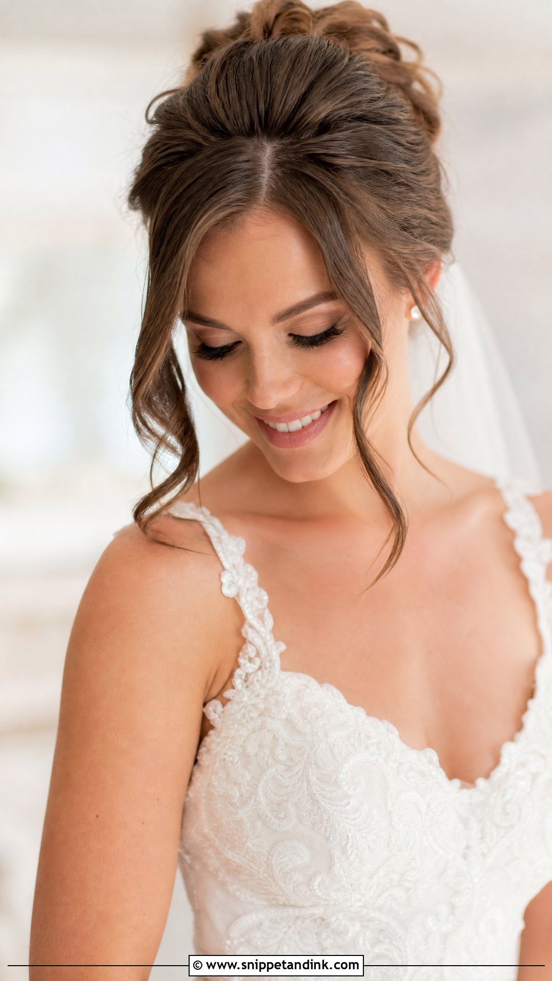 Front Hair With Loose Tendrils - Snippet and Ink - 30 Front Hair Styles for Wedding