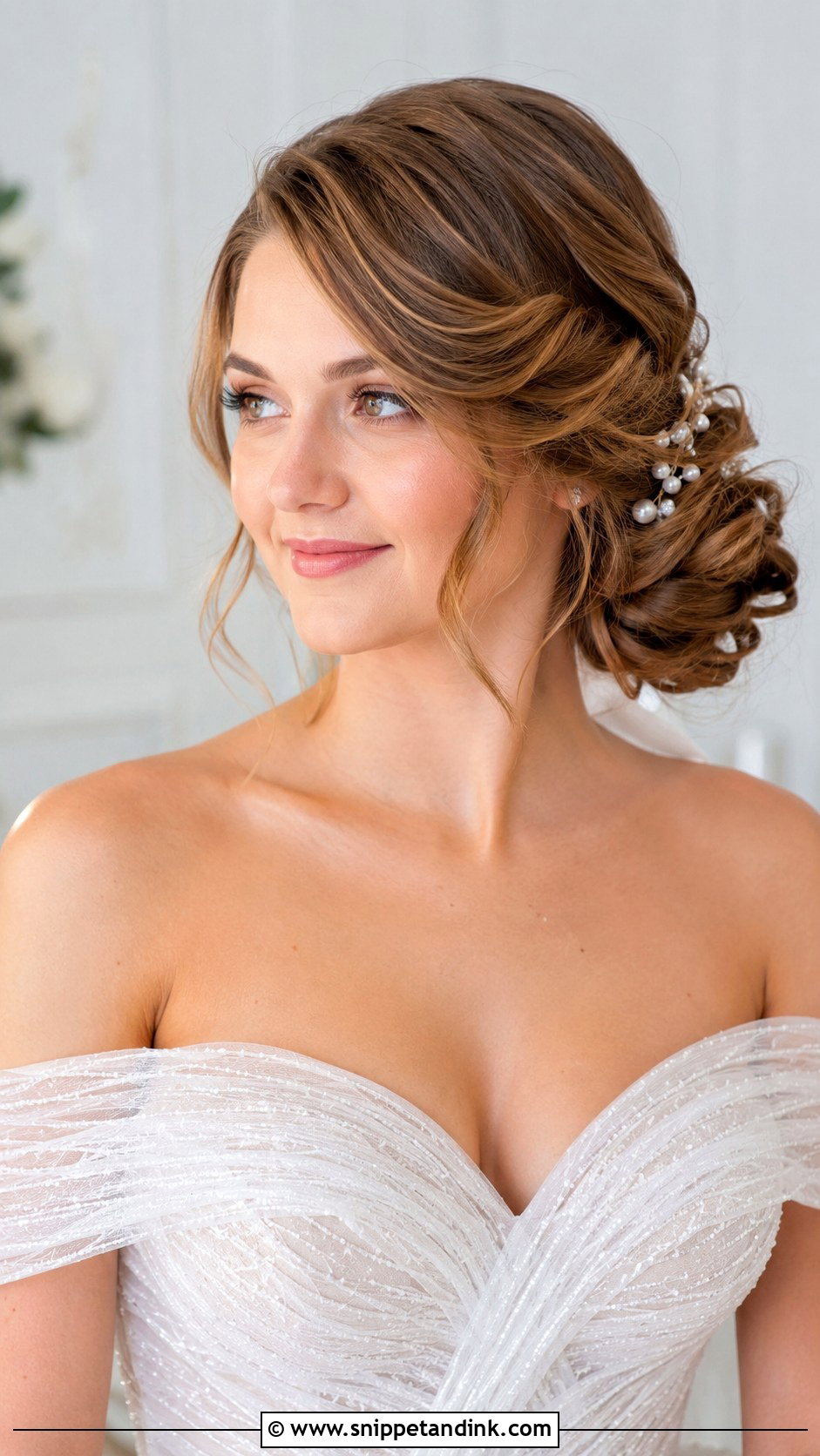 Front Hair With Side Bun - Snippet and Ink - 30 Front Hair Styles for Wedding