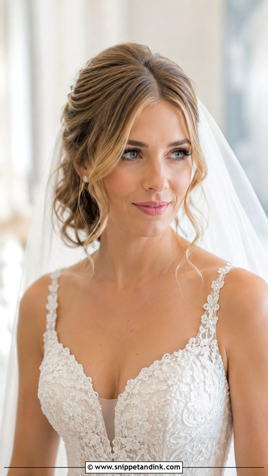 Front Hair With Veil - Snippet and Ink - 30 Front Hair Styles for Wedding
