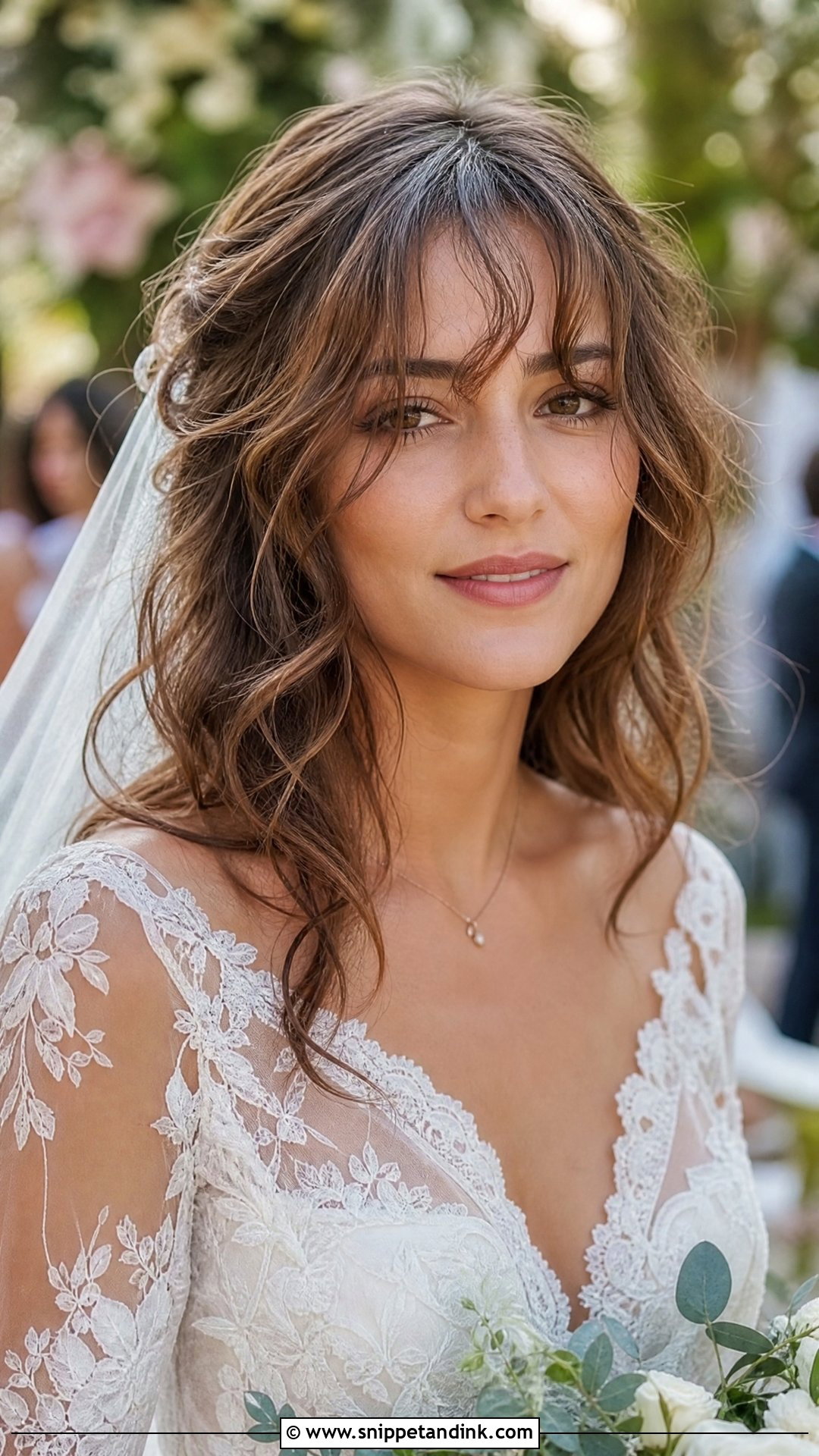 Front Hair With Wavy Bangs - Snippet and Ink - 30 Front Hair Styles for Wedding