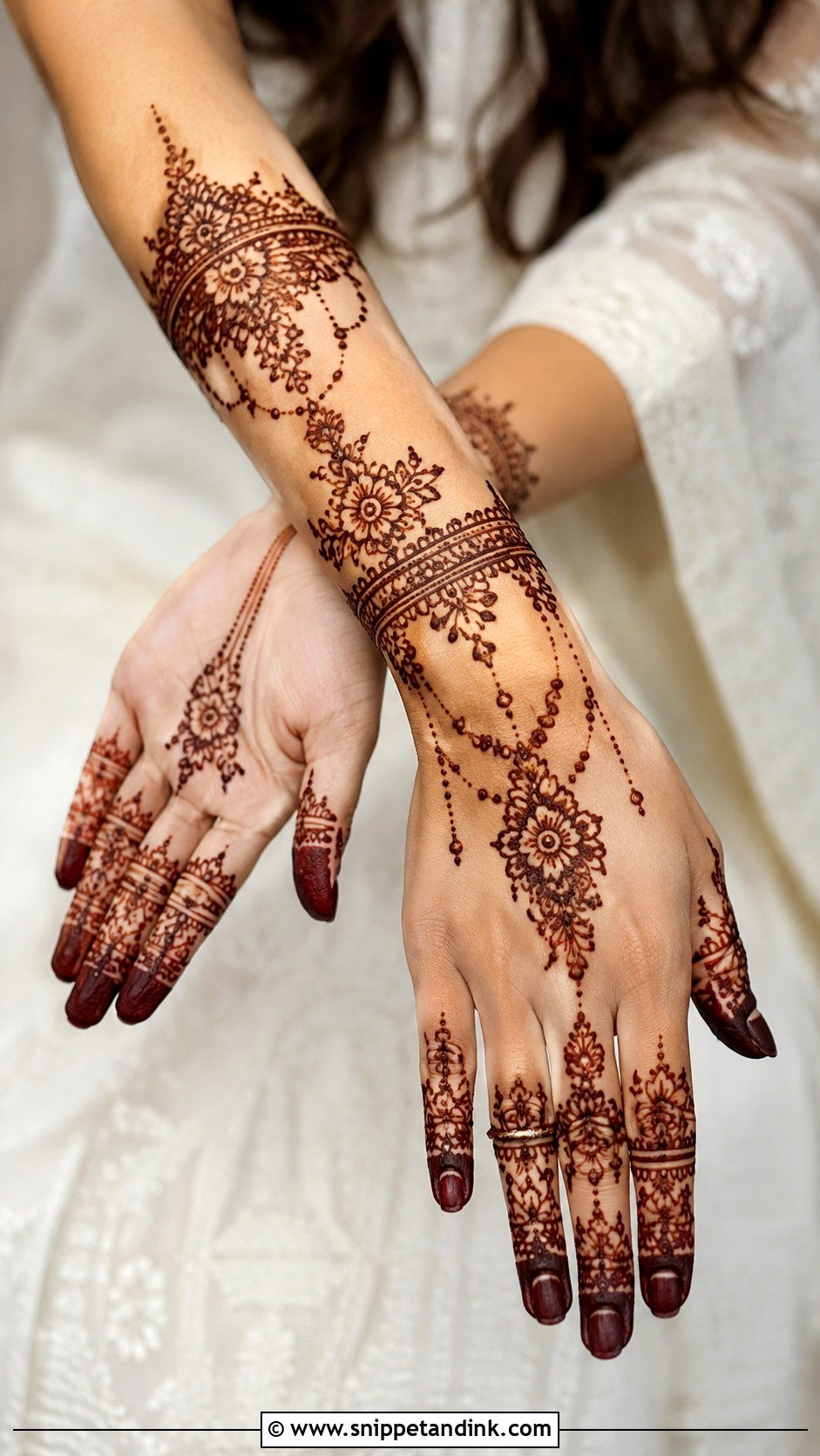 Front Hand Bracelet Mehndi Design - Snippet and Ink - 35 Modern Front Hand Mehndi Designs