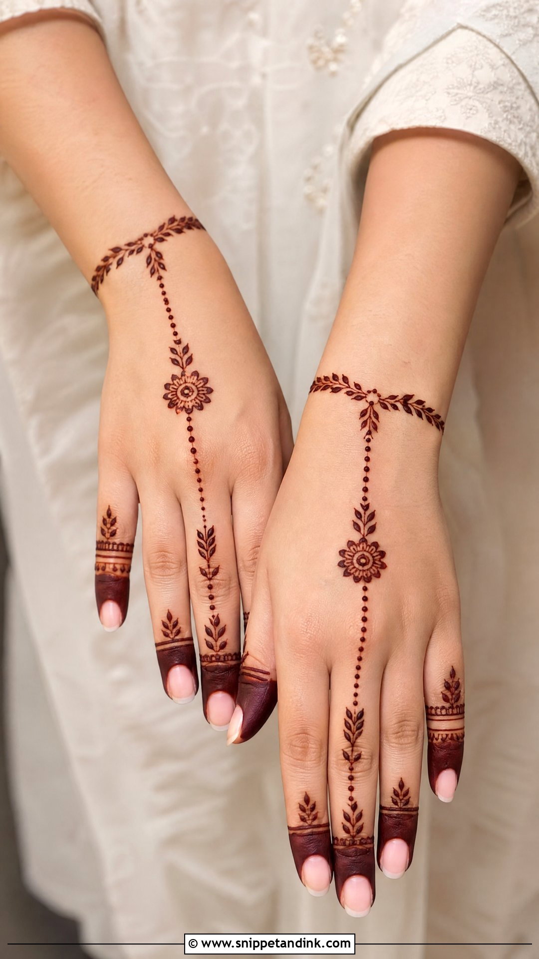 Front Hand Bracelet Mehndi Design - Snippet and Ink - 30 Easy Front Hand Mehndi Designs