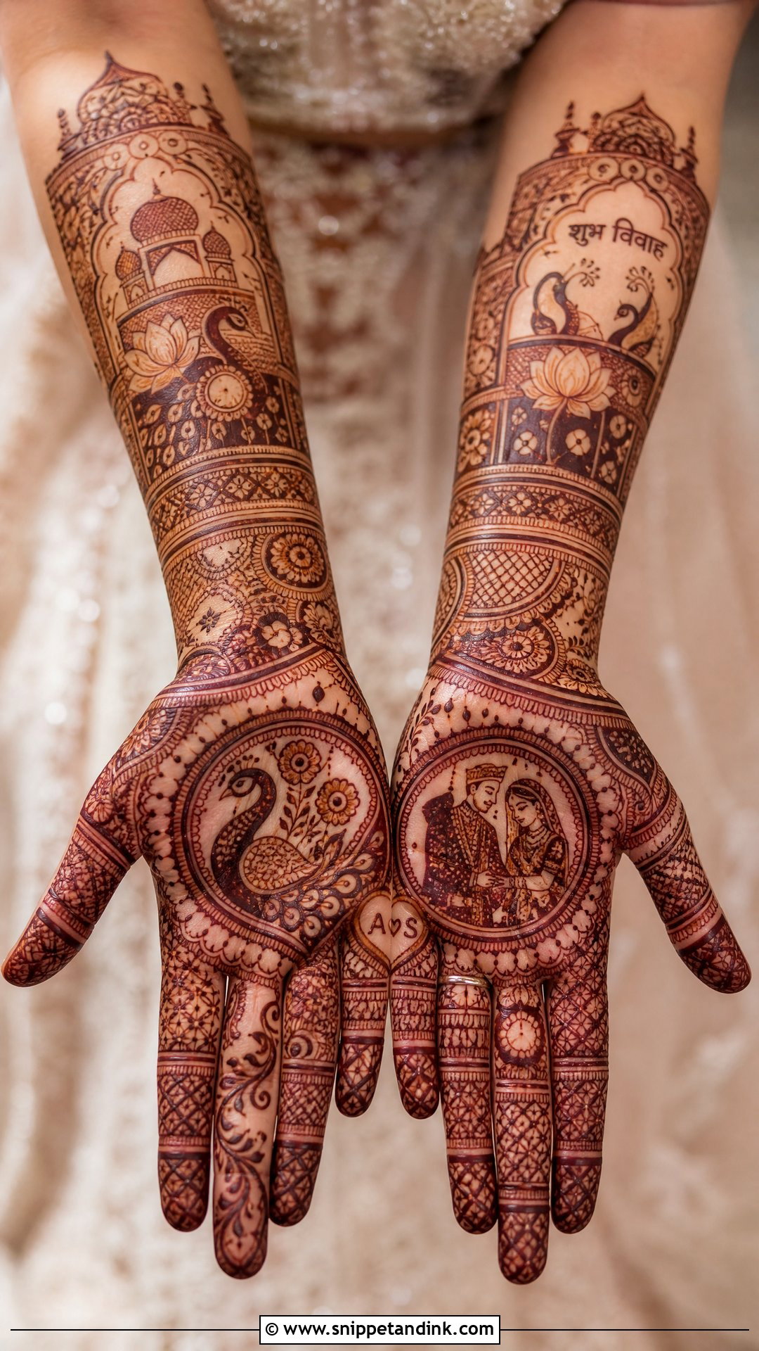 Front Hand Bridal Mehandi Design - Snippet and Ink - 30 Latest Bridal Mehandi Designs