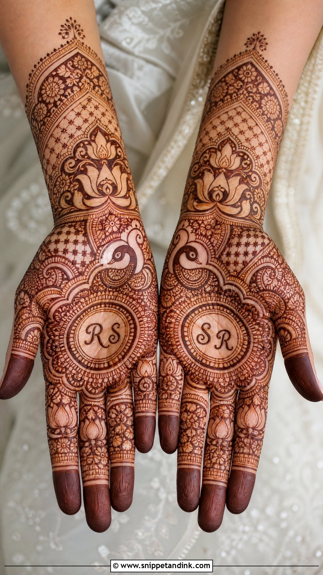 Front Hand Bridal Mehndi - Snippet and Ink - 25 Bridal Mehndi Mehendi Designs for Bride