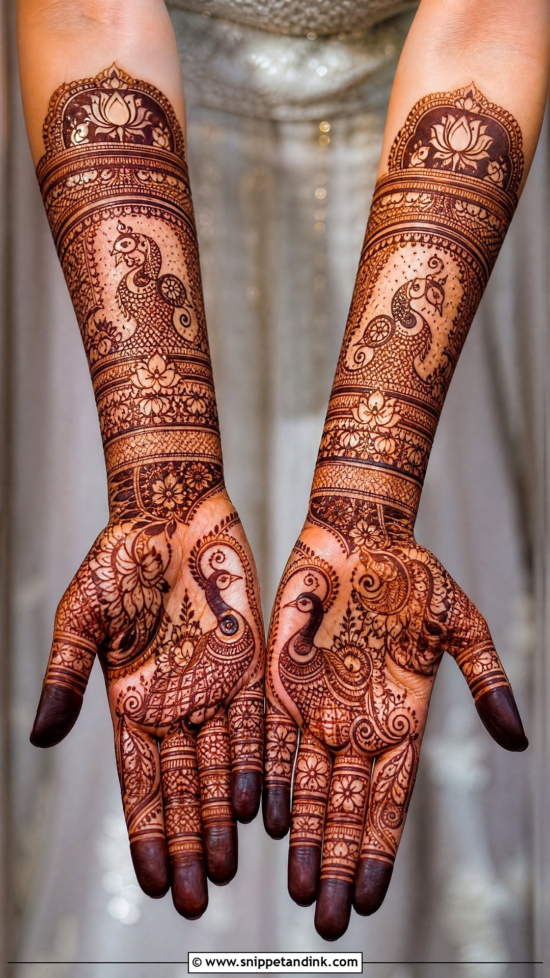 Front Hand Bridal Mehndi Design - Snippet and Ink - 20 Indian Mehandi Design for Bridal Ideas