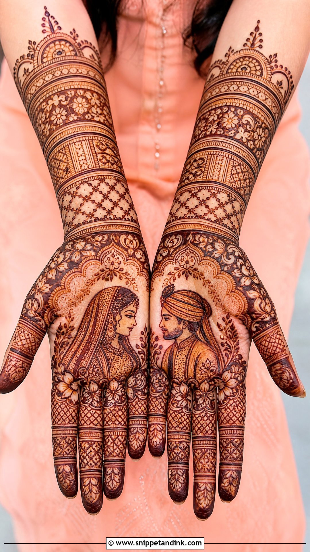 Front Hand Bridal Mehndi Design - Snippet and Ink - 20 Marriage Mehndi Designs