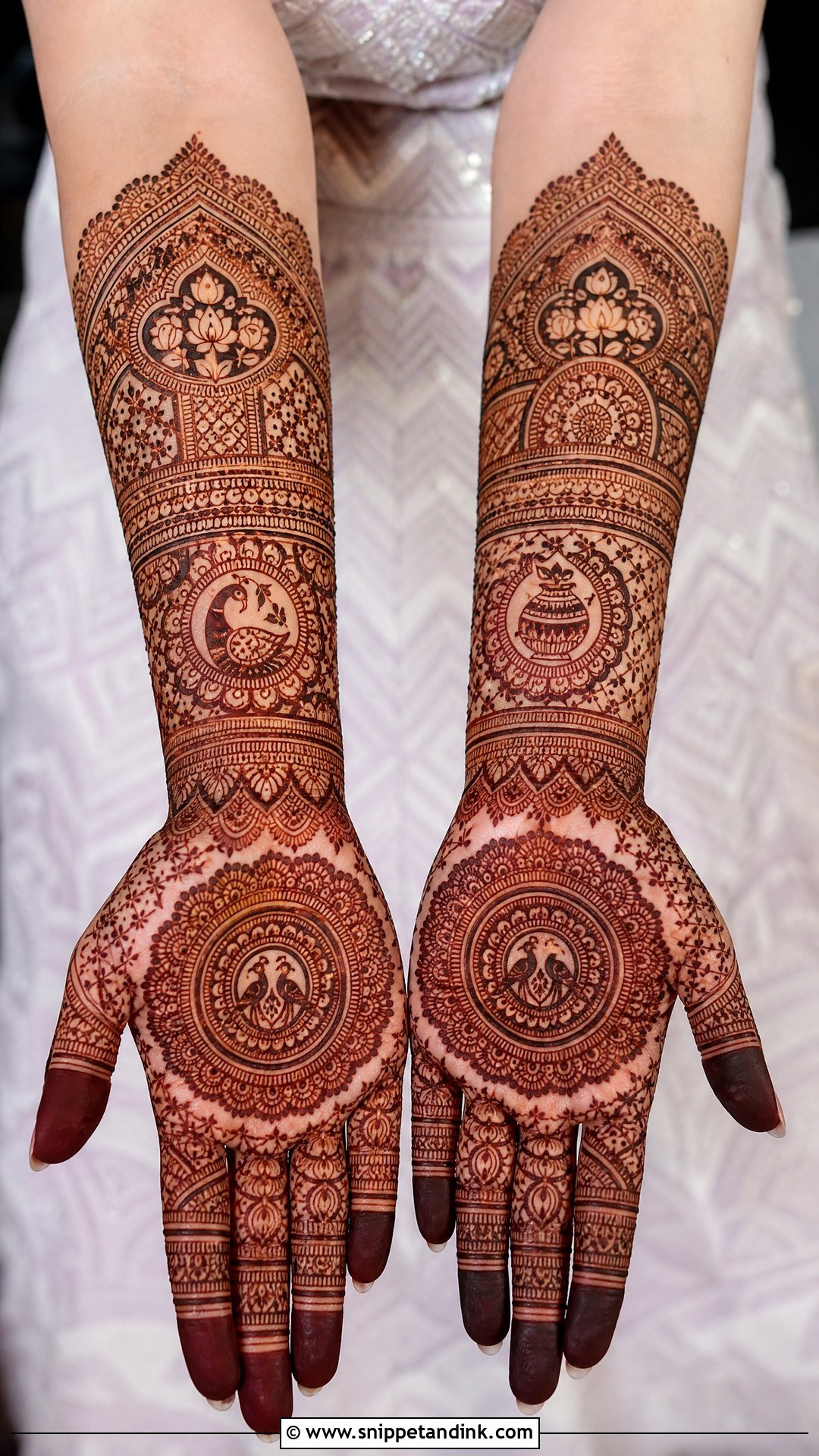 Front Hand Bridal Mehndi Design - Snippet and Ink - 20 Mehndi Design for Bridal Ideas