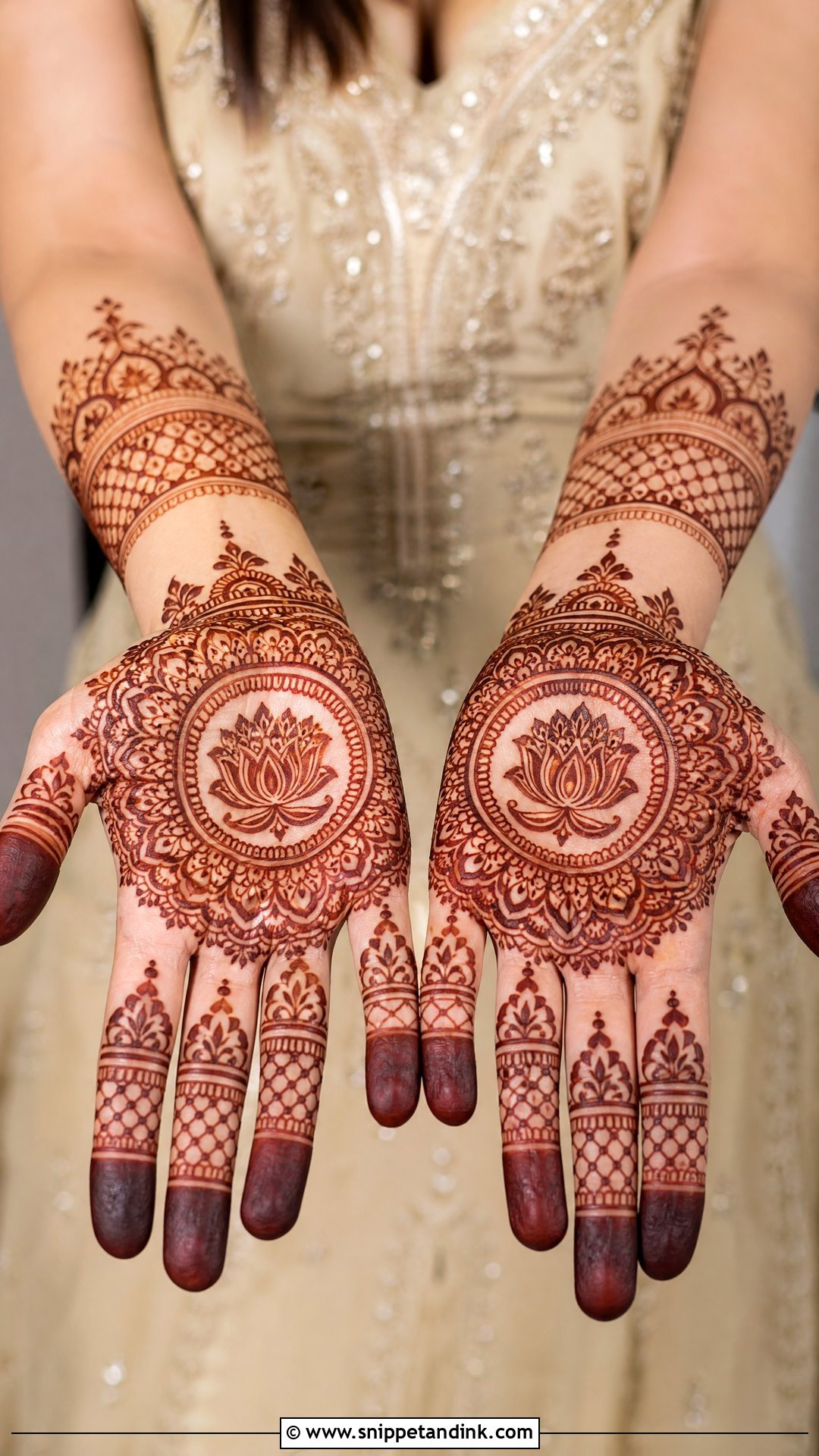 Front Hand Bridal Mehndi Design - Snippet and Ink - 20 Wedding Mehndi Designs for Hands