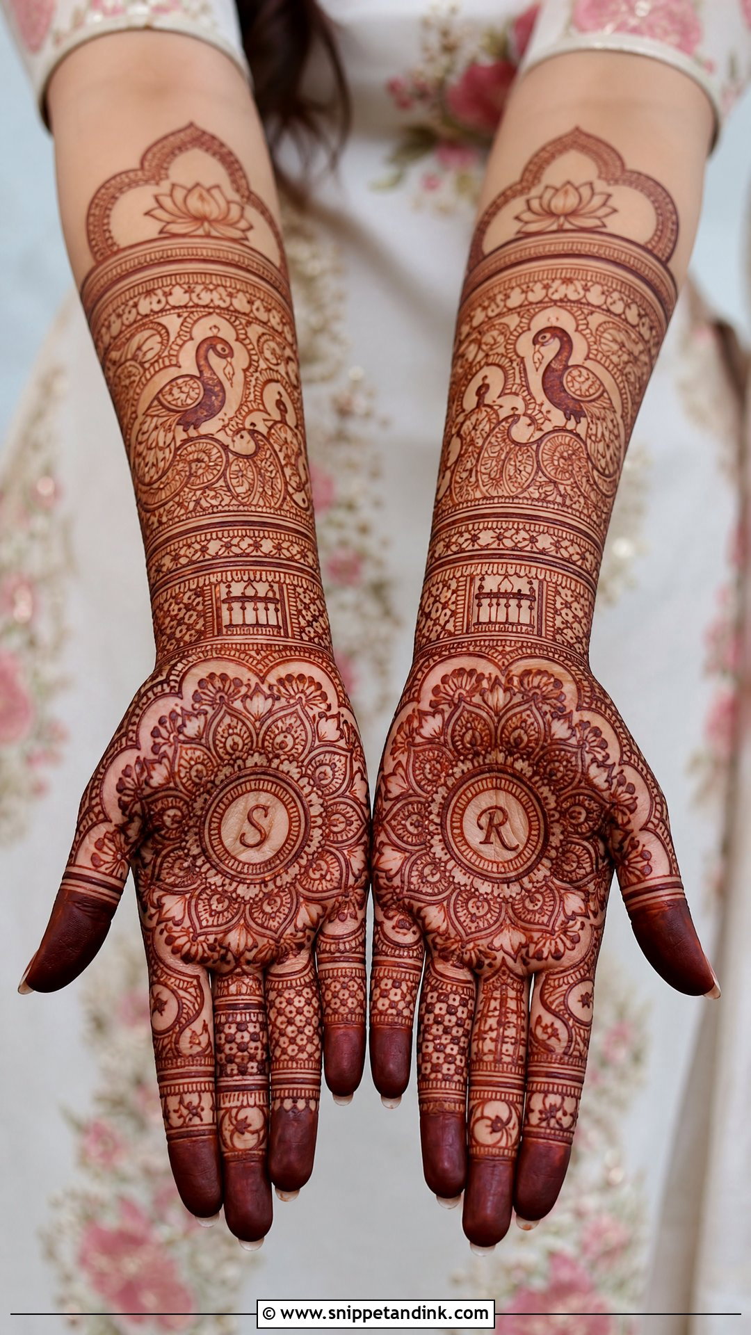 Front Hand Bridal Mehndi Design - Snippet and Ink - 25 Bridal Mehndi Designs for Bride