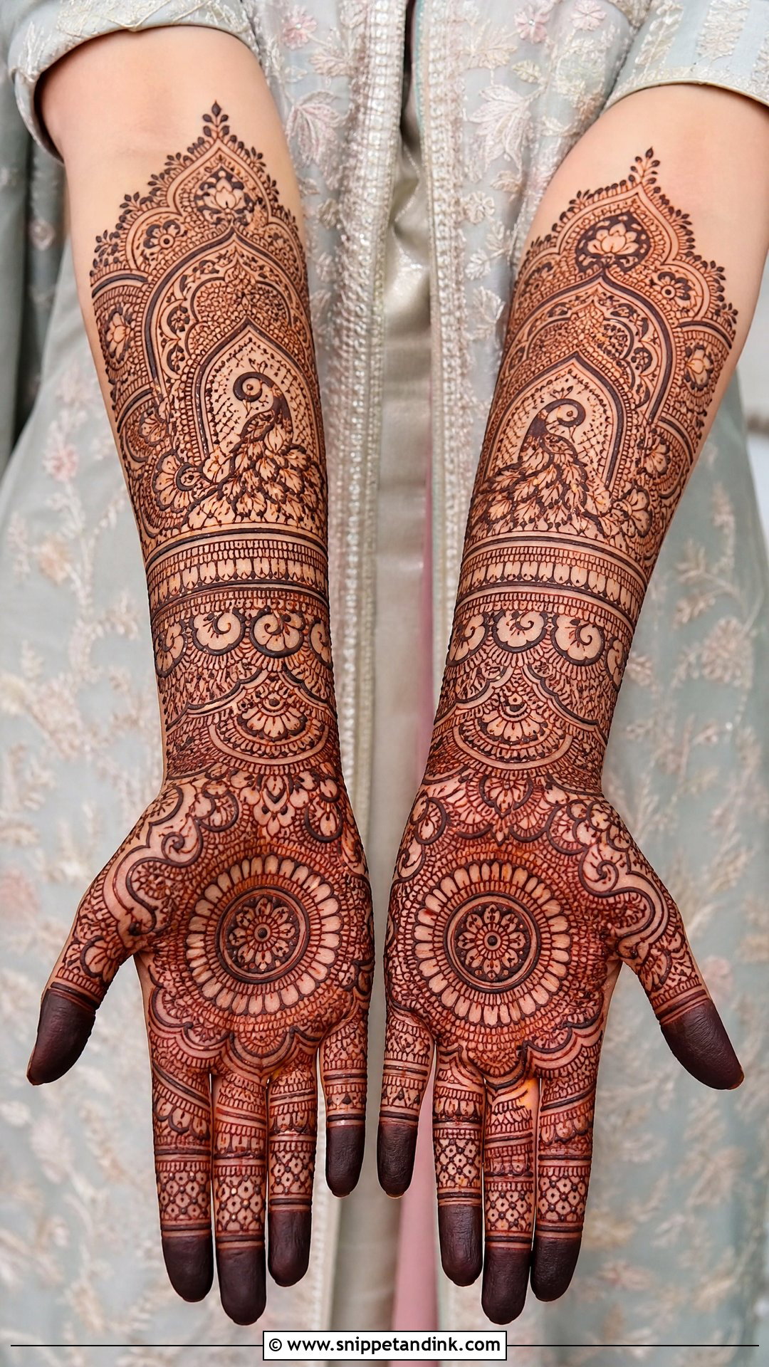 Front Hand Bridal Mehndi Design - Snippet and Ink - 25 Wedding Mehndi Mehandi Design for Bride Ideas