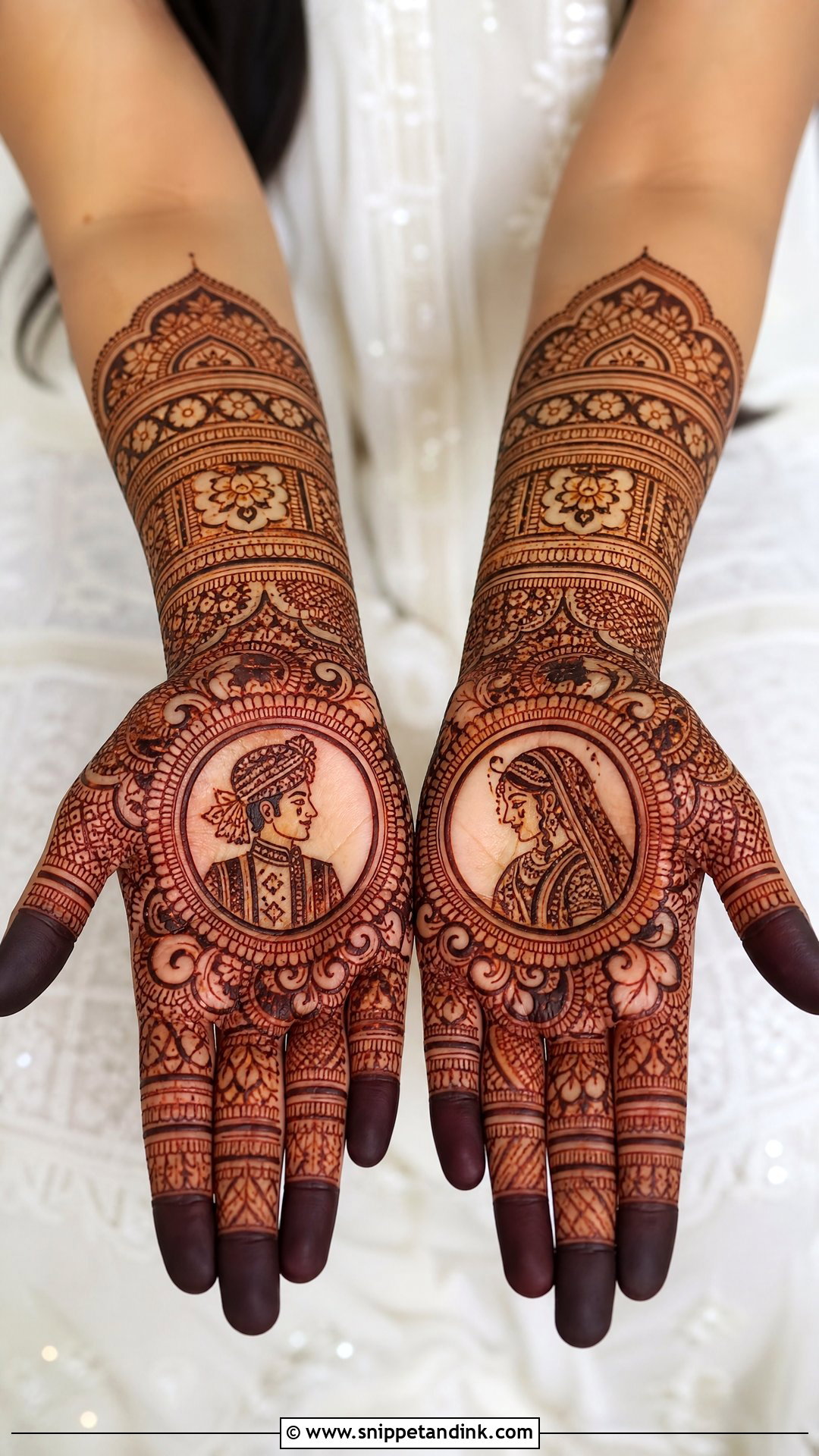 Front Hand Bridal Mehndi Design - Snippet and Ink - 30 Bride Mehndi Designs