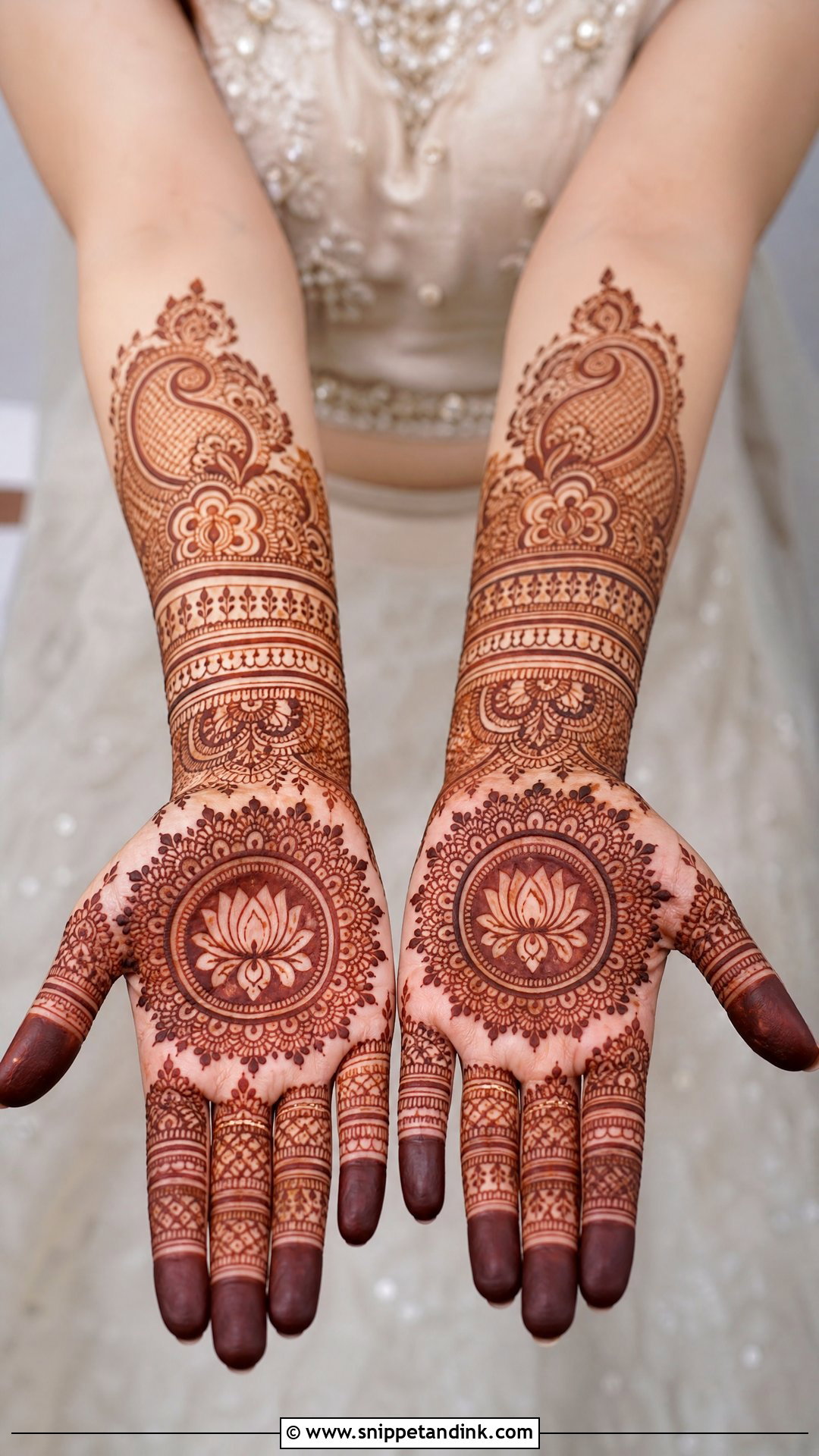 Front Hand Bridal Mehndi Design - Snippet and Ink - 20 Bridal Mehndi Designs Brides
