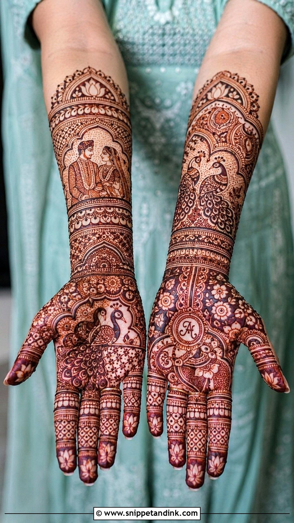Front Hand Bridal Mehndi Design - Snippet and Ink - 35 Beautiful Mehndi Design Ideas