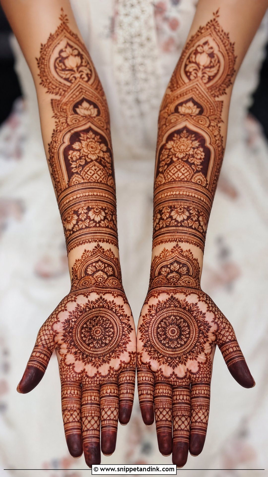 Front Hand Bridal Mehndi Design - Snippet and Ink - 20 Bridal Mehndi Designs for Hands
