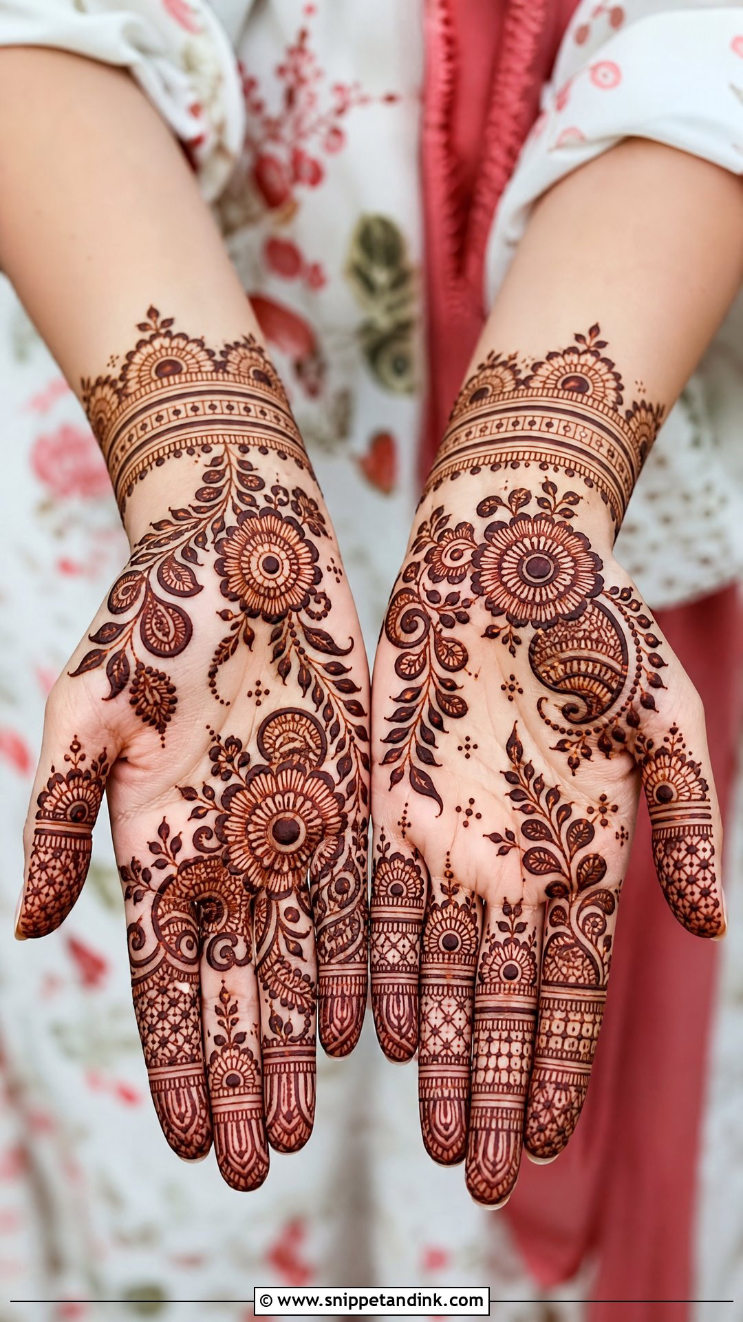 Front Hand Bunches Mehndi Design - Snippet and Ink - 25 Bunches Mehndi Design Ideas